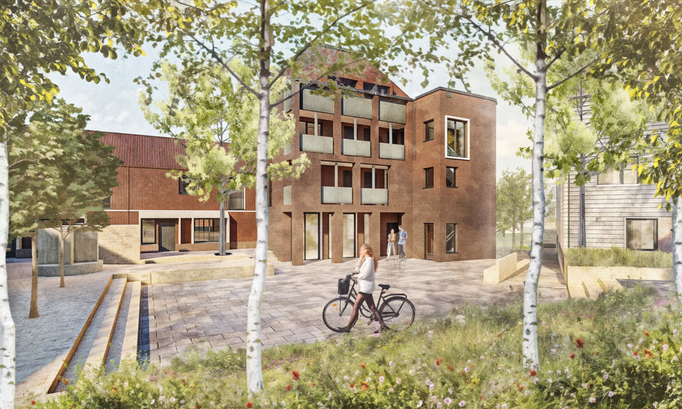 CGI Image of new build homes at Benfield Valley