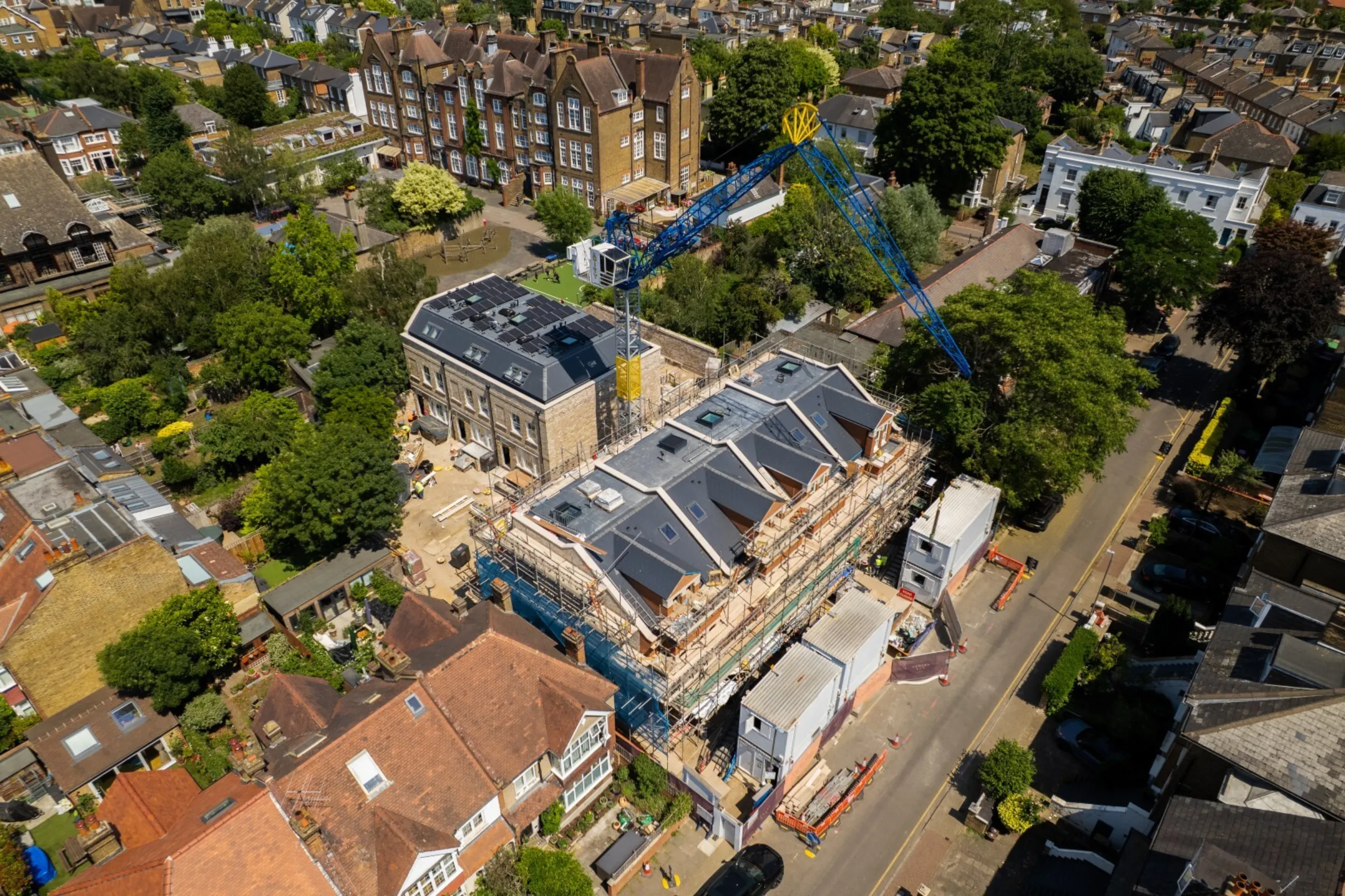 Hollybrook Cedars Row Putney May 2026 - Drone foootage aerial photograph