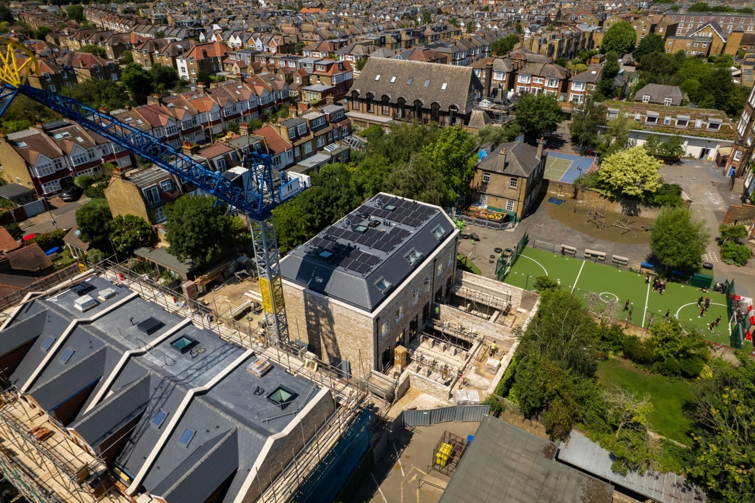 Hollybrook Cedars Row Putney May 2026 - Drone foootage aerial photograph