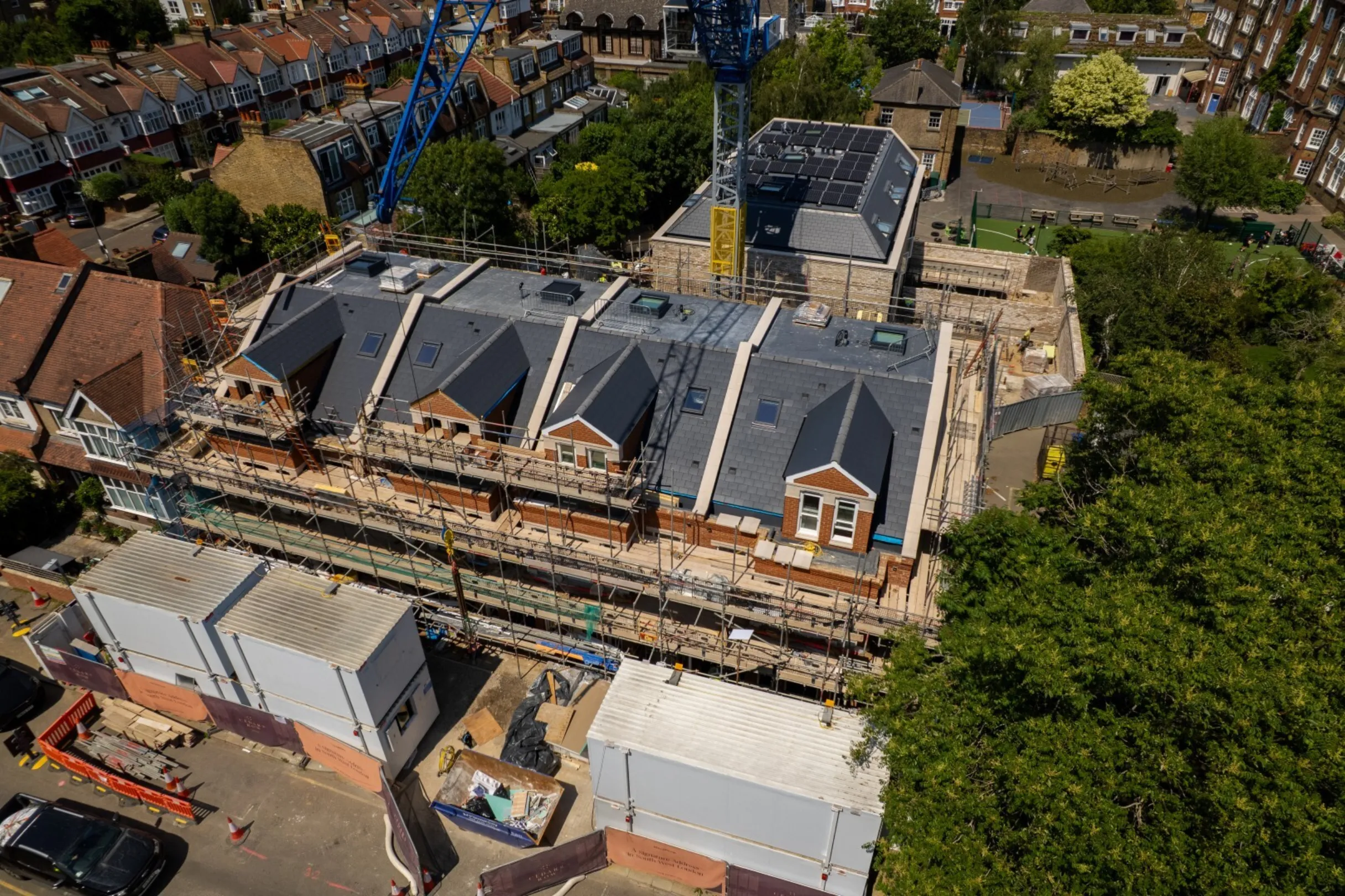 Hollybrook Cedars Row Putney May 2026 - Drone foootage aerial photograph