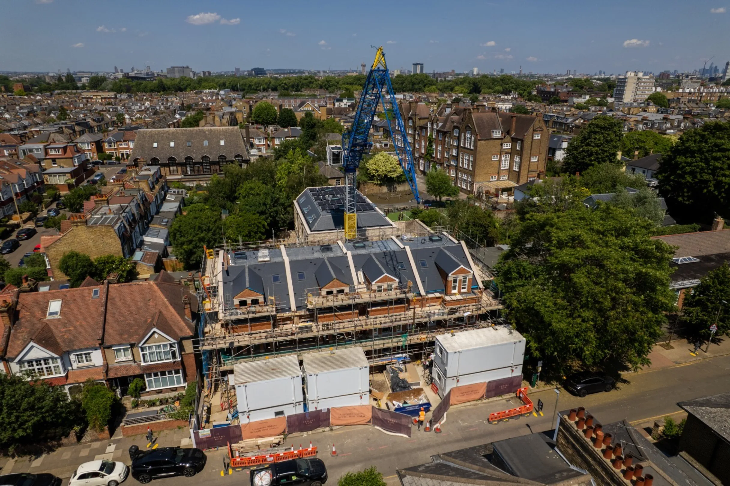 Hollybrook Cedars Row Putney May 2026 - Drone foootage aerial photograph