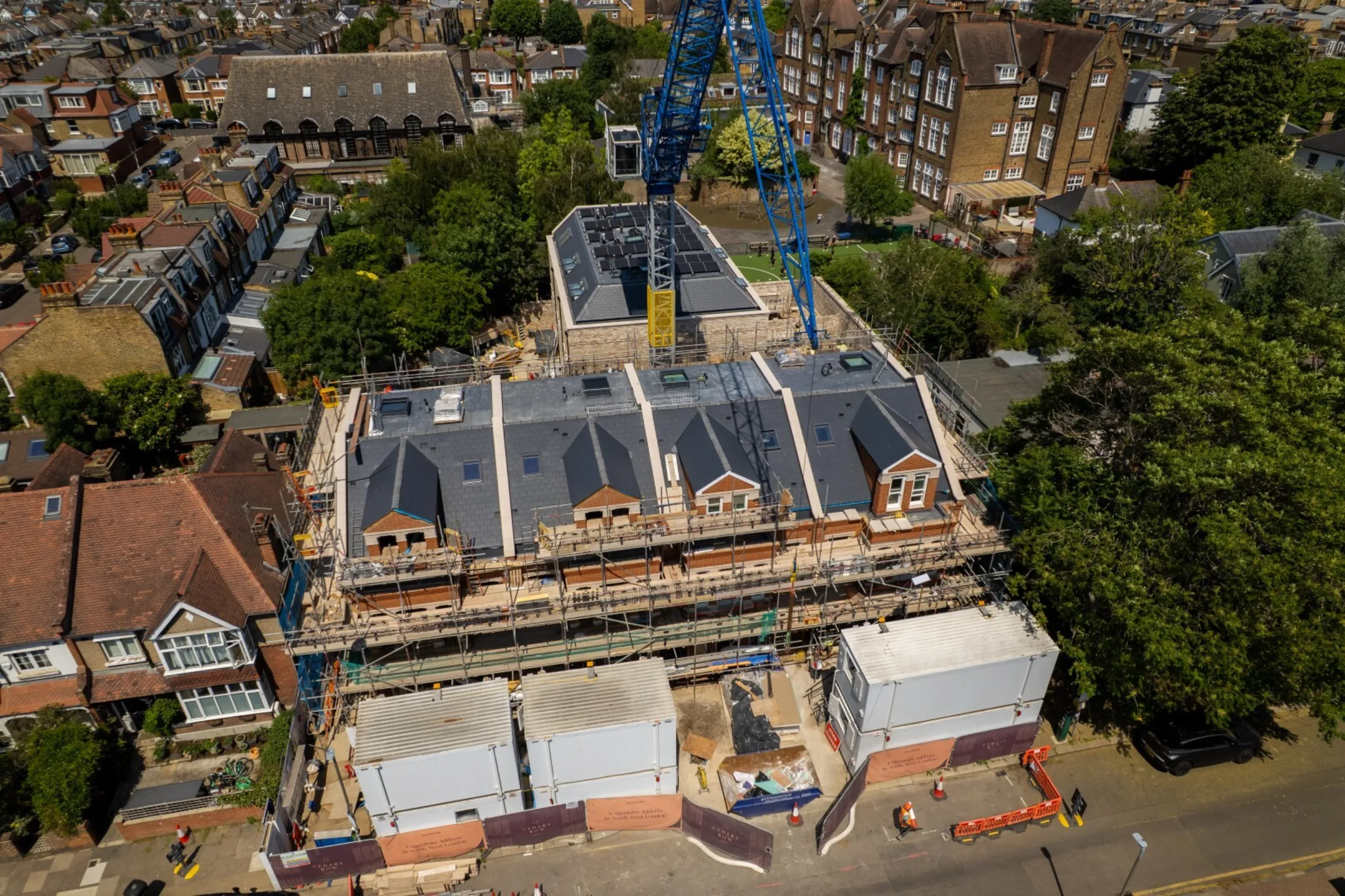Hollybrook Cedars Row Putney May 2026 - Drone foootage aerial photograph