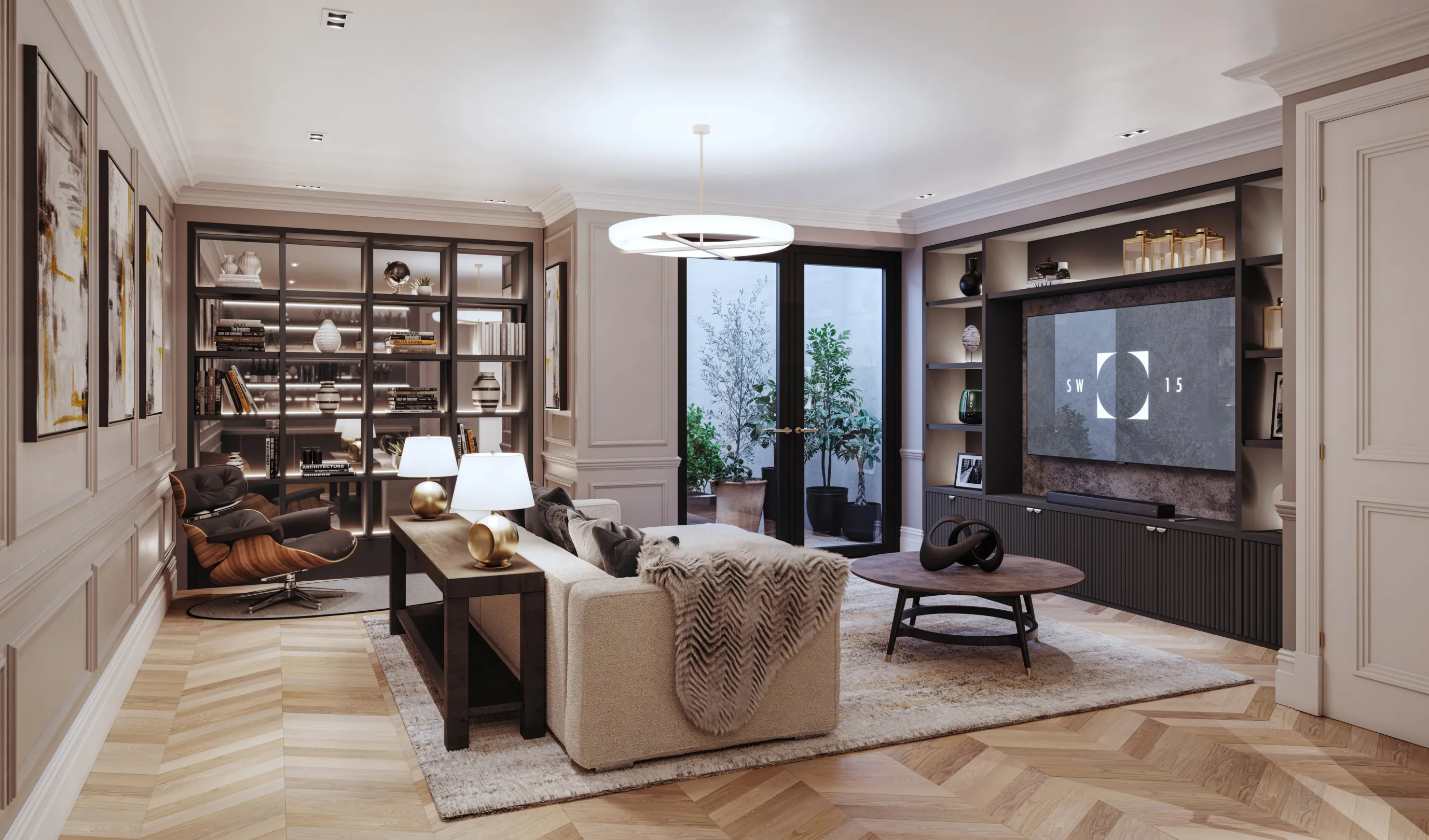 Hollybrook - Cedars Row, Putney CGI - Basement Media Room