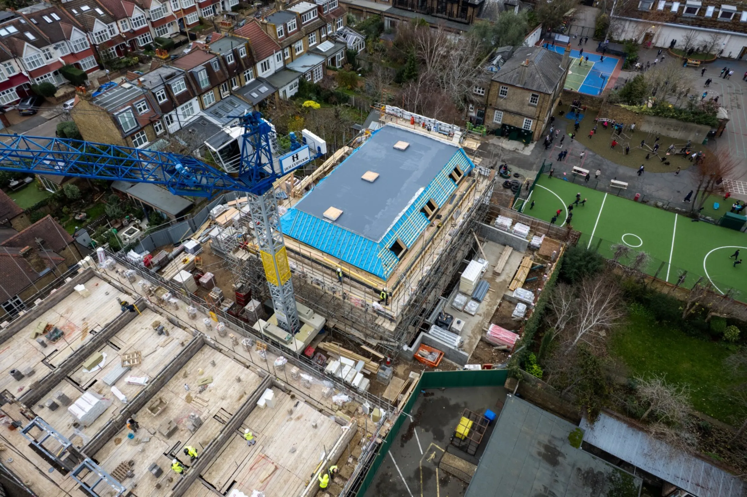 Drone footage of Cedars Row, Putney - December 2025