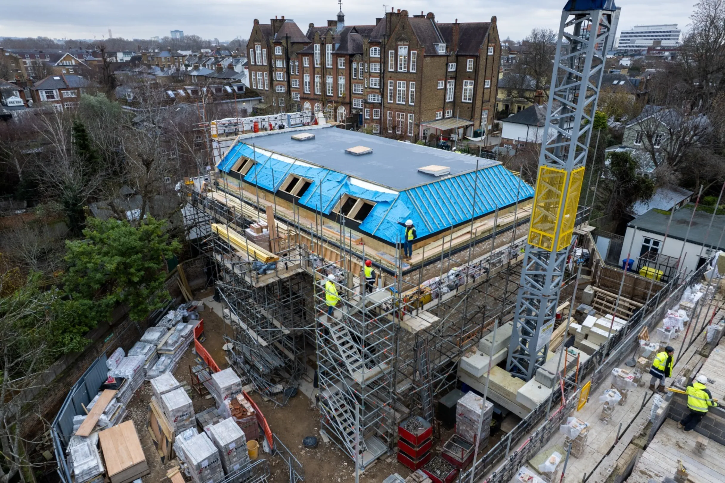 Drone footage of Cedars Row, Putney - December 2025