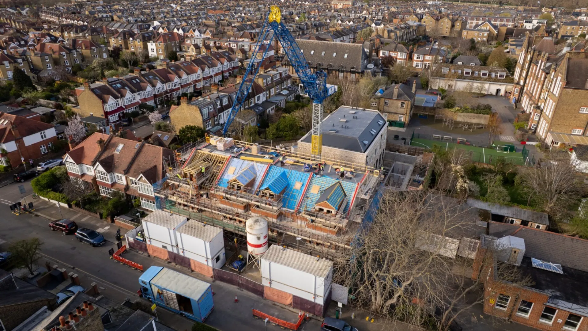 Hollybrook Cedars Row, Putney March 2026 - Drone Footage Aerial Image