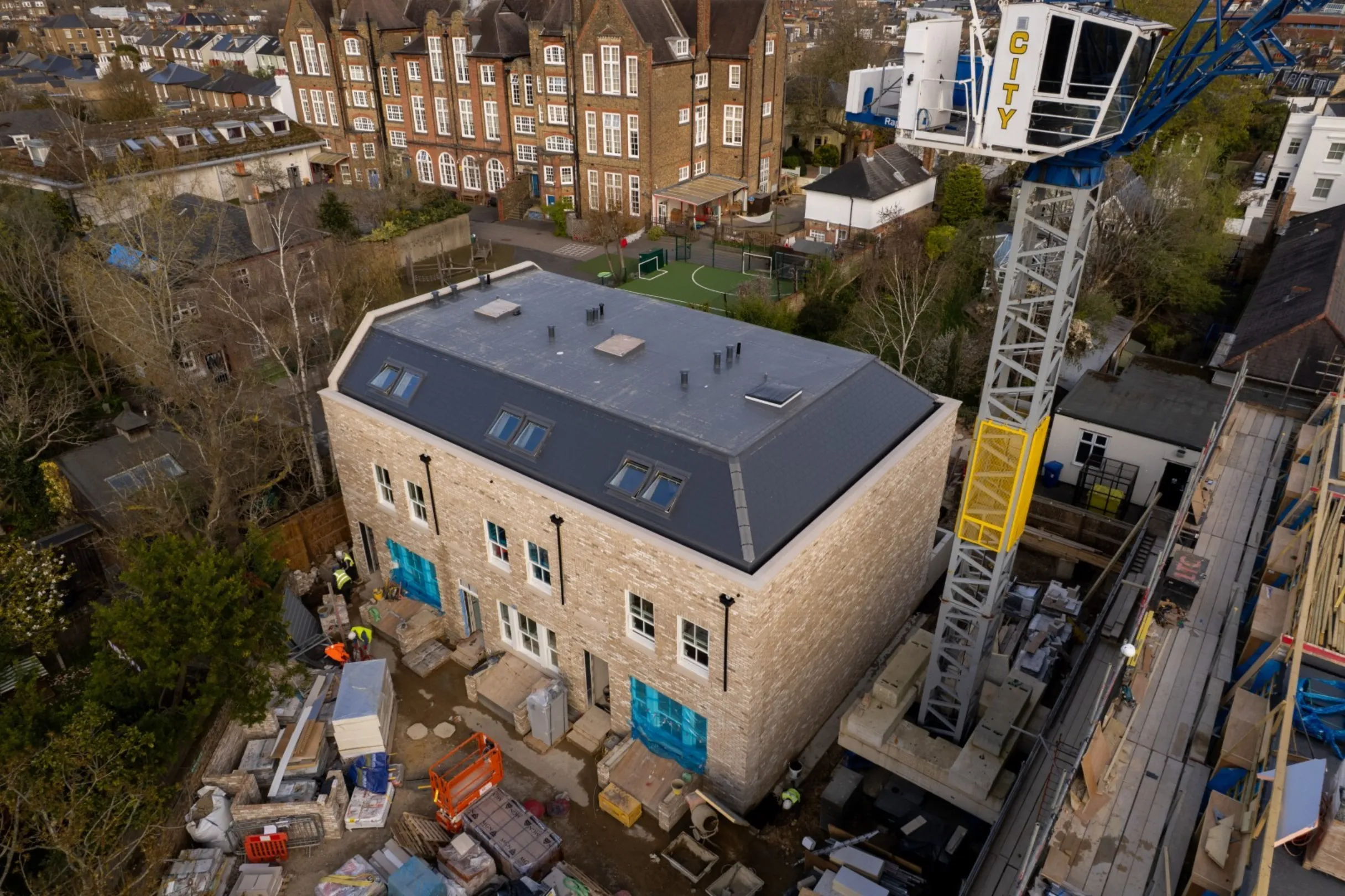 Hollybrook Cedars Row, Putney March 2026 - Drone Footage Aerial Image