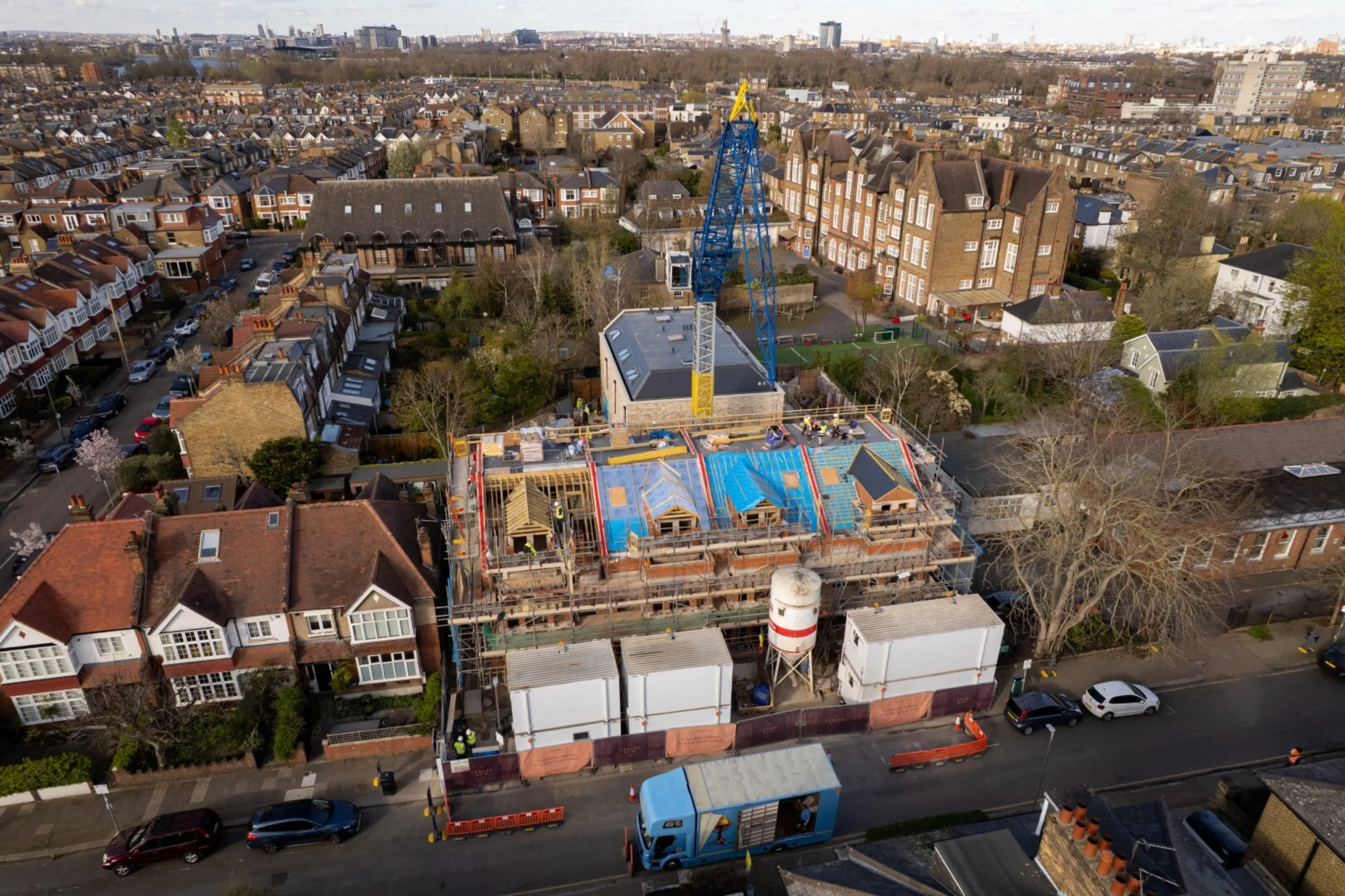 Hollybrook Cedars Row, Putney March 2026 - Drone Footage Aerial Image
