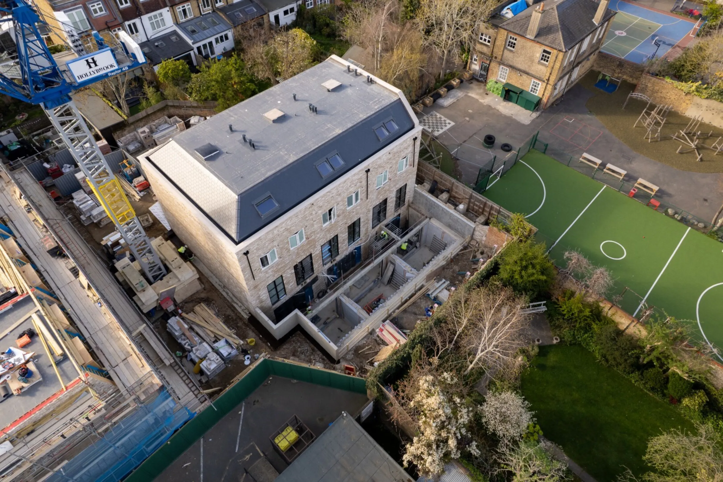 Hollybrook Cedars Row, Putney March 2026 - Drone Footage Aerial Image