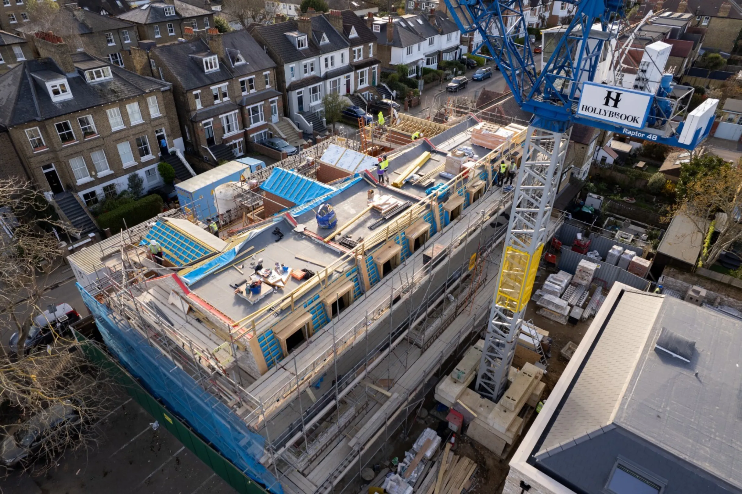 Hollybrook Cedars Row, Putney March 2026 - Drone Footage Aerial Image