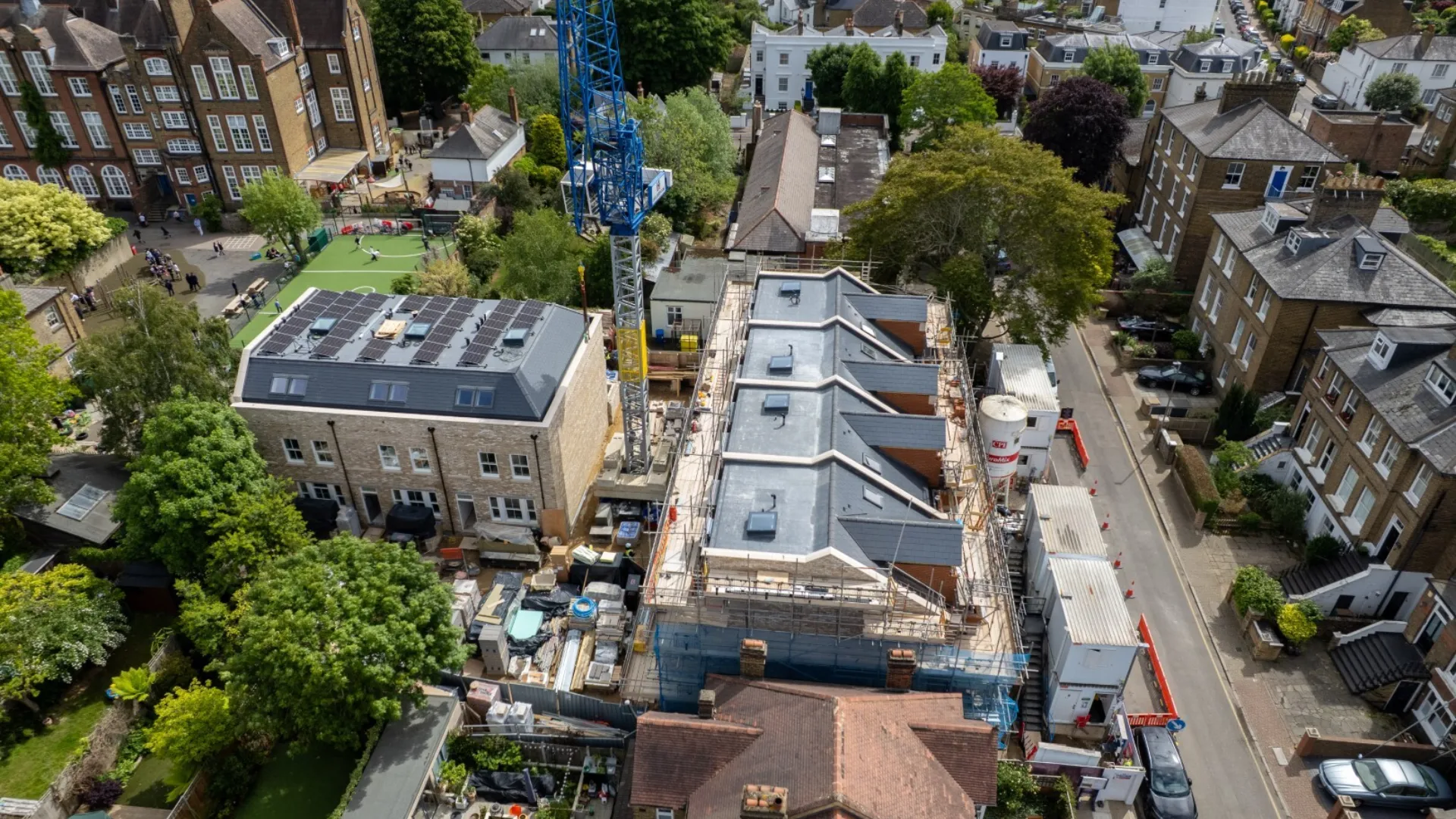 Hollybrook Cedars Row Putney May 2026 - Drone foootage aerial photograph