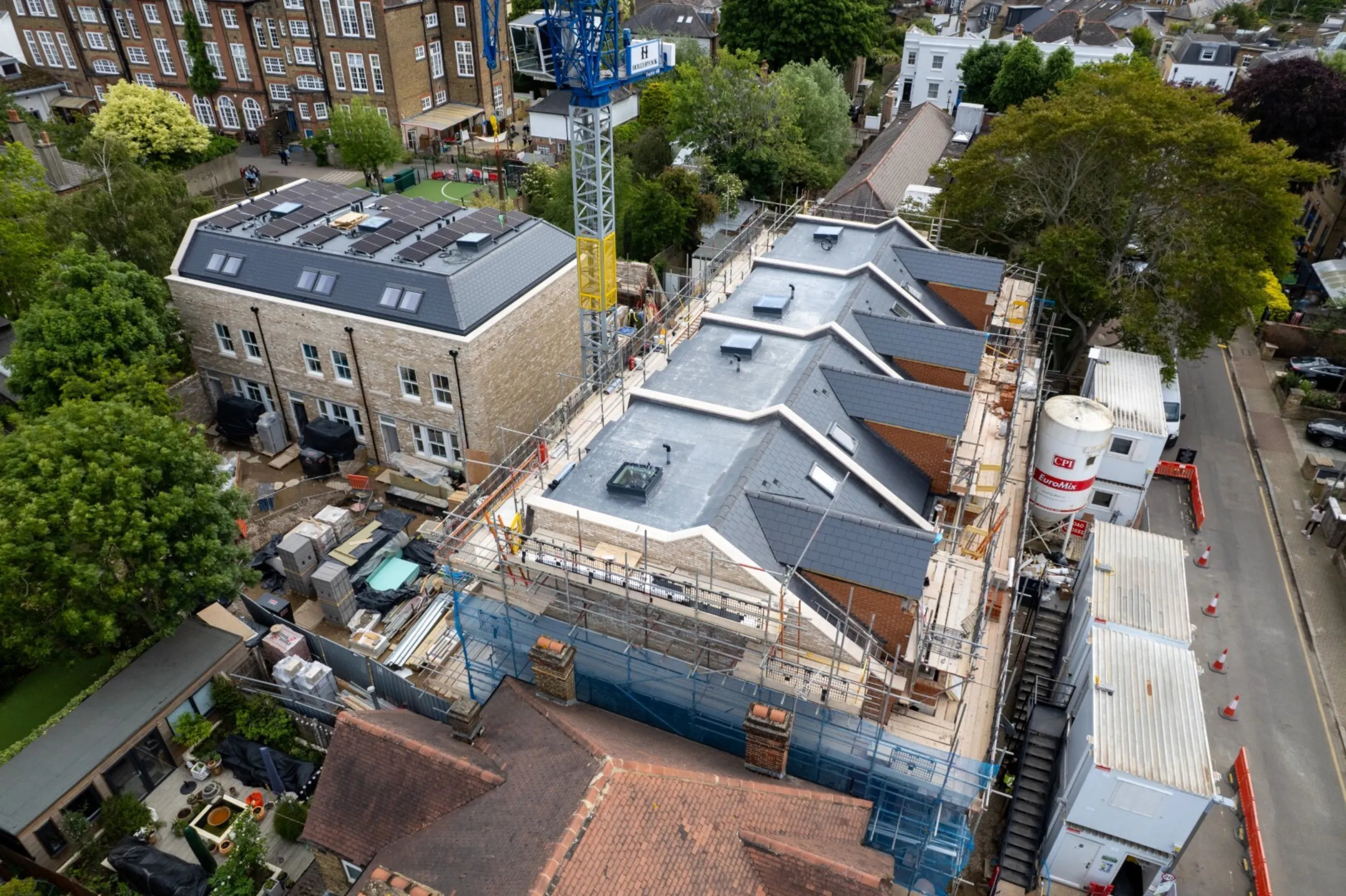 Hollybrook Cedars Row Putney May 2026 - Drone foootage aerial photograph
