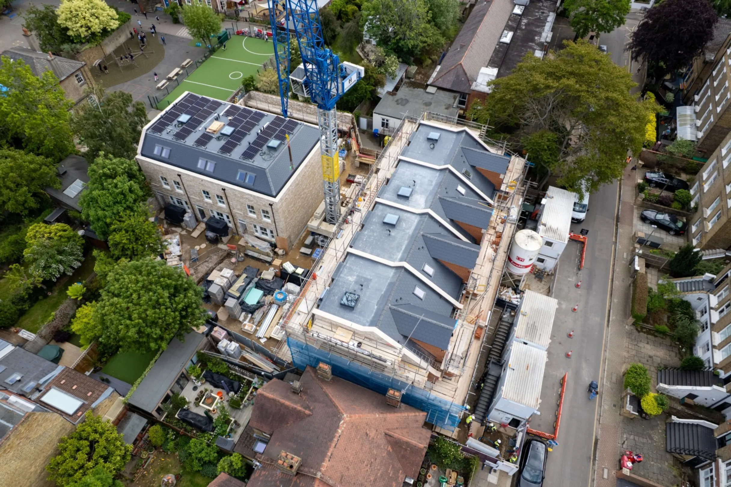 Hollybrook Cedars Row Putney May 2026 - Drone foootage aerial photograph