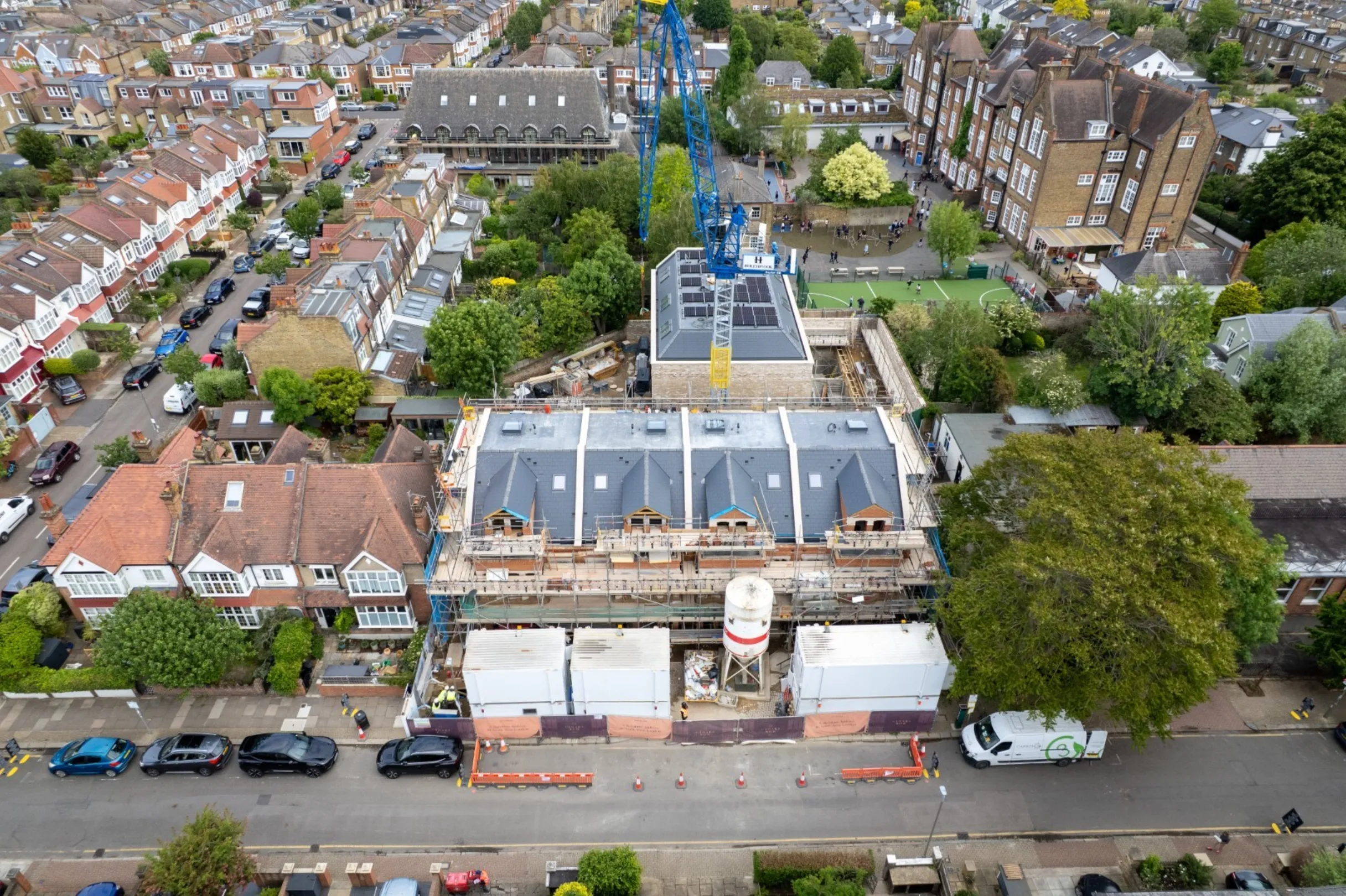 Hollybrook Cedars Row Putney May 2026 - Drone foootage aerial photograph