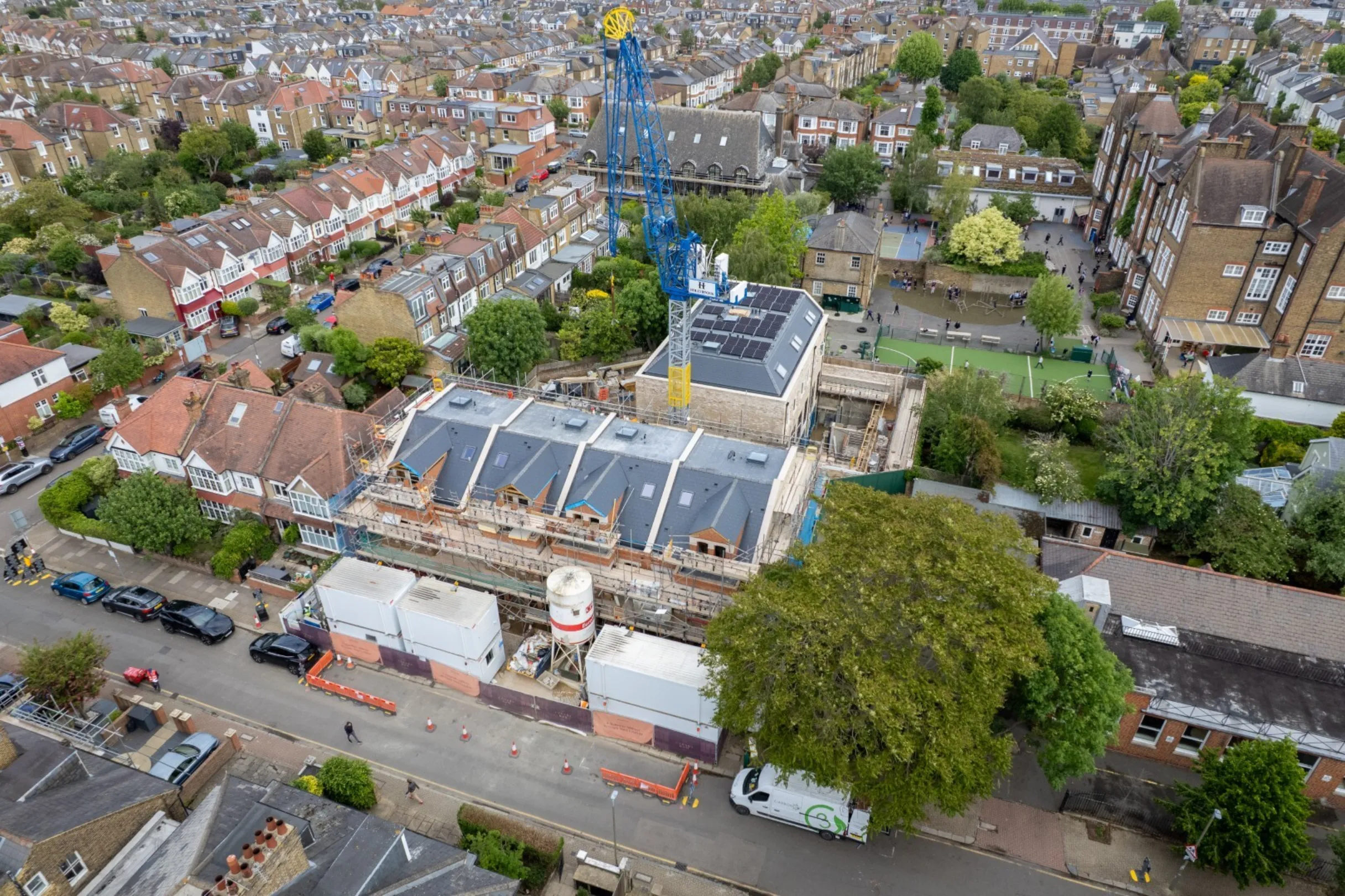 Hollybrook Cedars Row Putney May 2026 - Drone foootage aerial photograph
