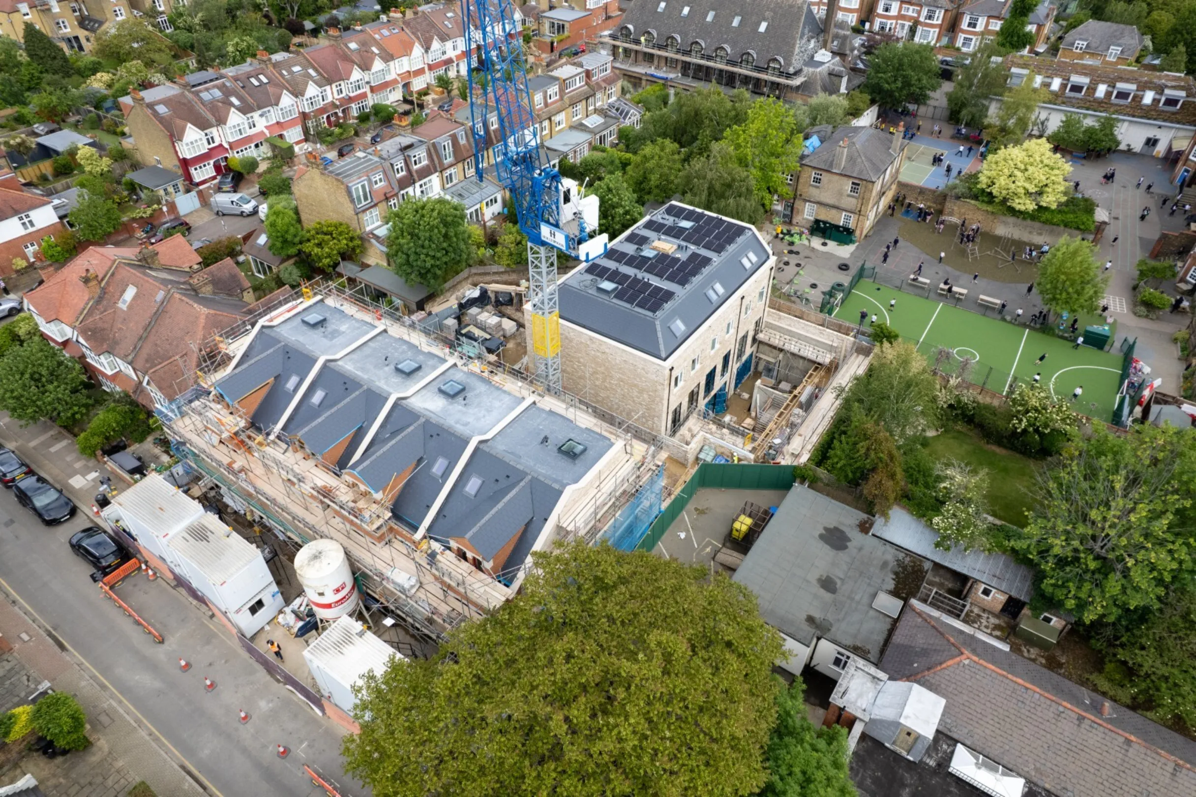 Hollybrook Cedars Row Putney May 2026 - Drone foootage aerial photograph