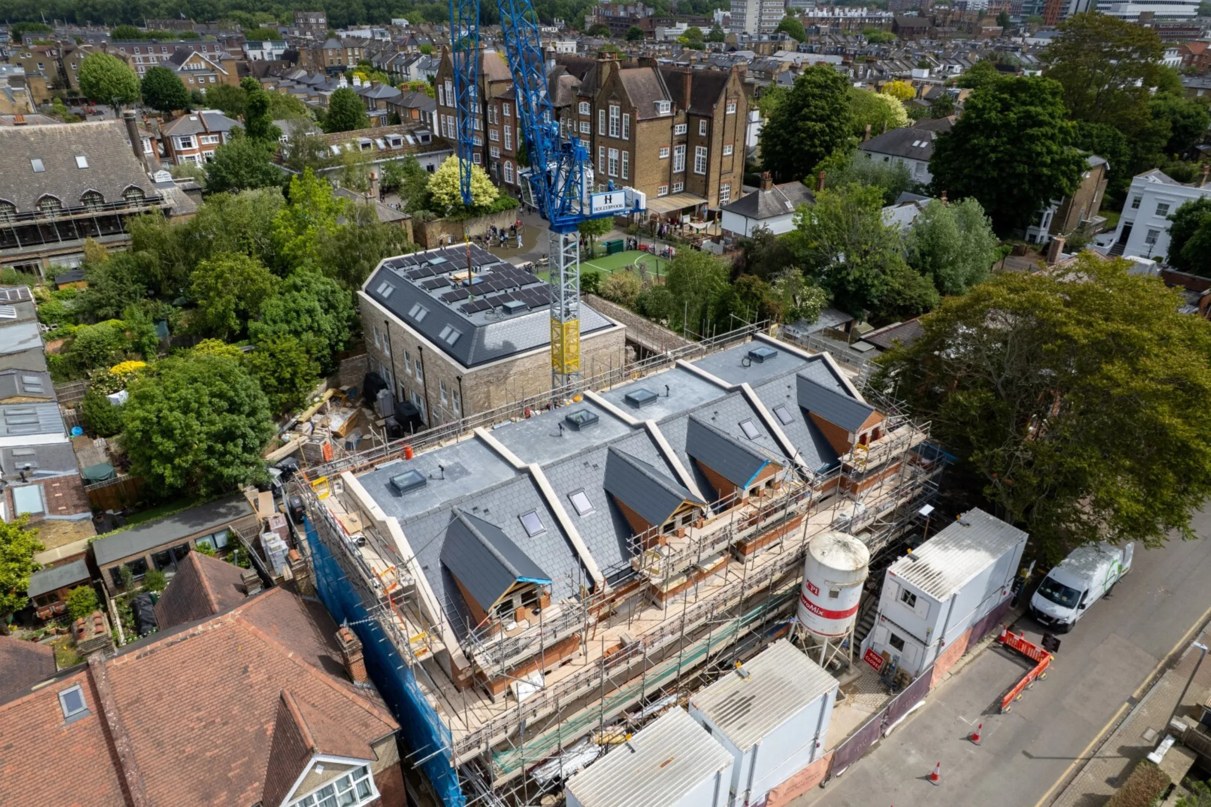 Hollybrook Cedars Row Putney May 2026 - Drone foootage aerial photograph