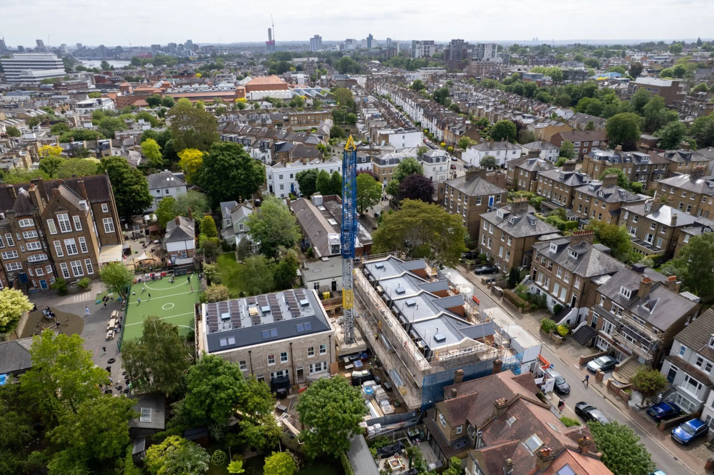 Hollybrook Cedars Row Putney May 2026 - Drone foootage aerial photograph