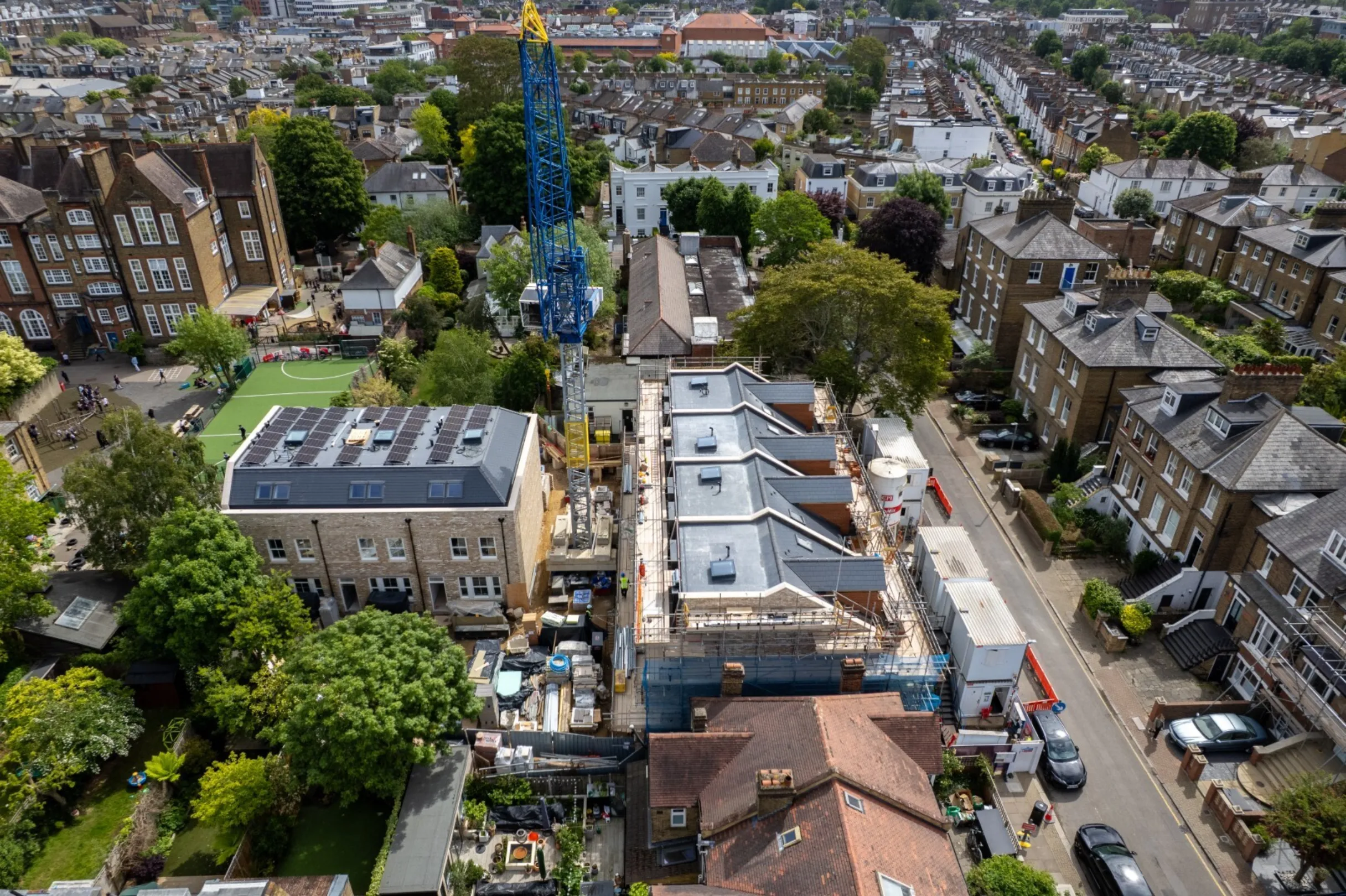 Hollybrook Cedars Row Putney May 2026 - Drone foootage aerial photograph