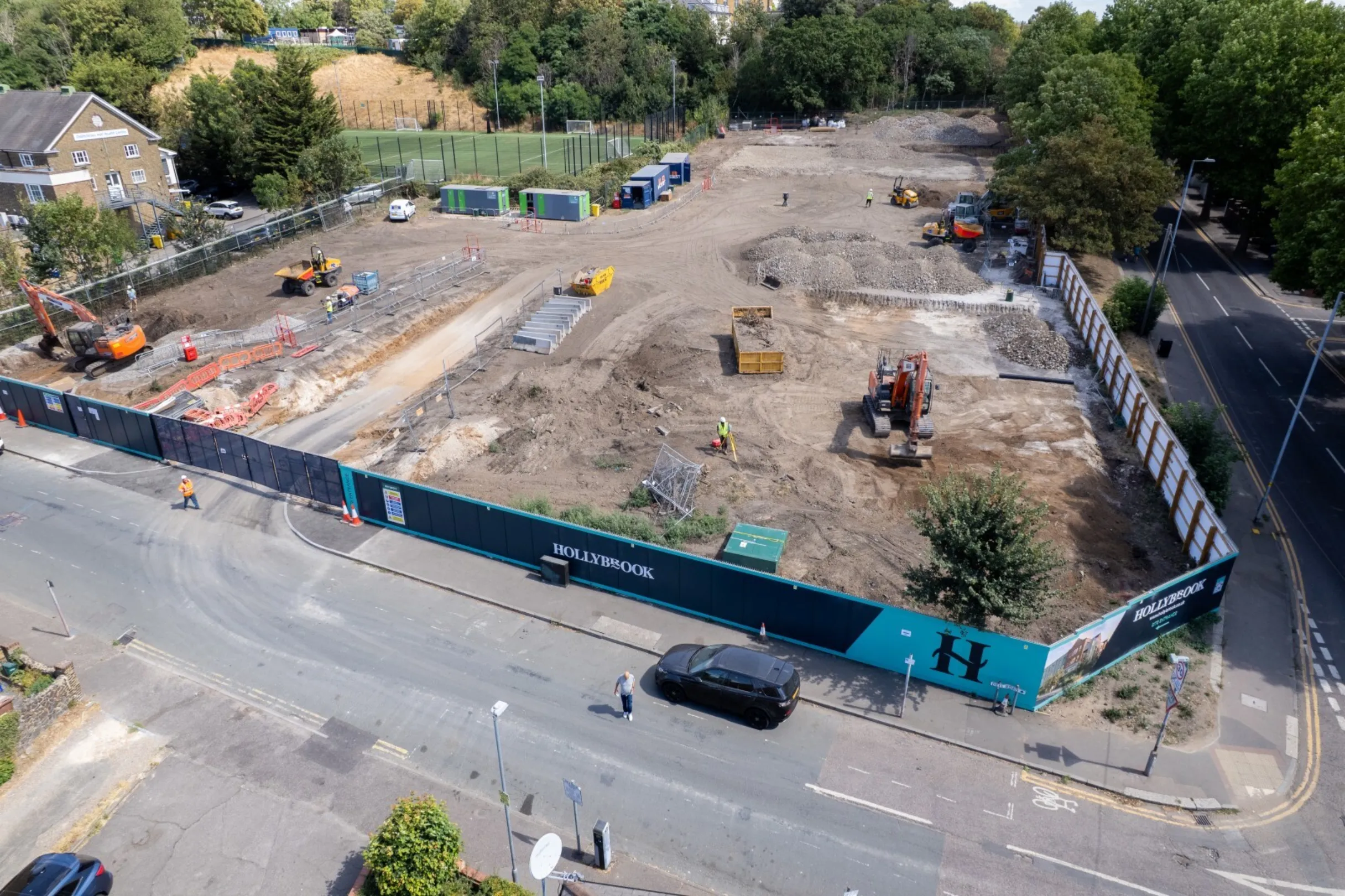 Hollybrook - Drone footage imagery of Dell Road, ground works have started - August 2026