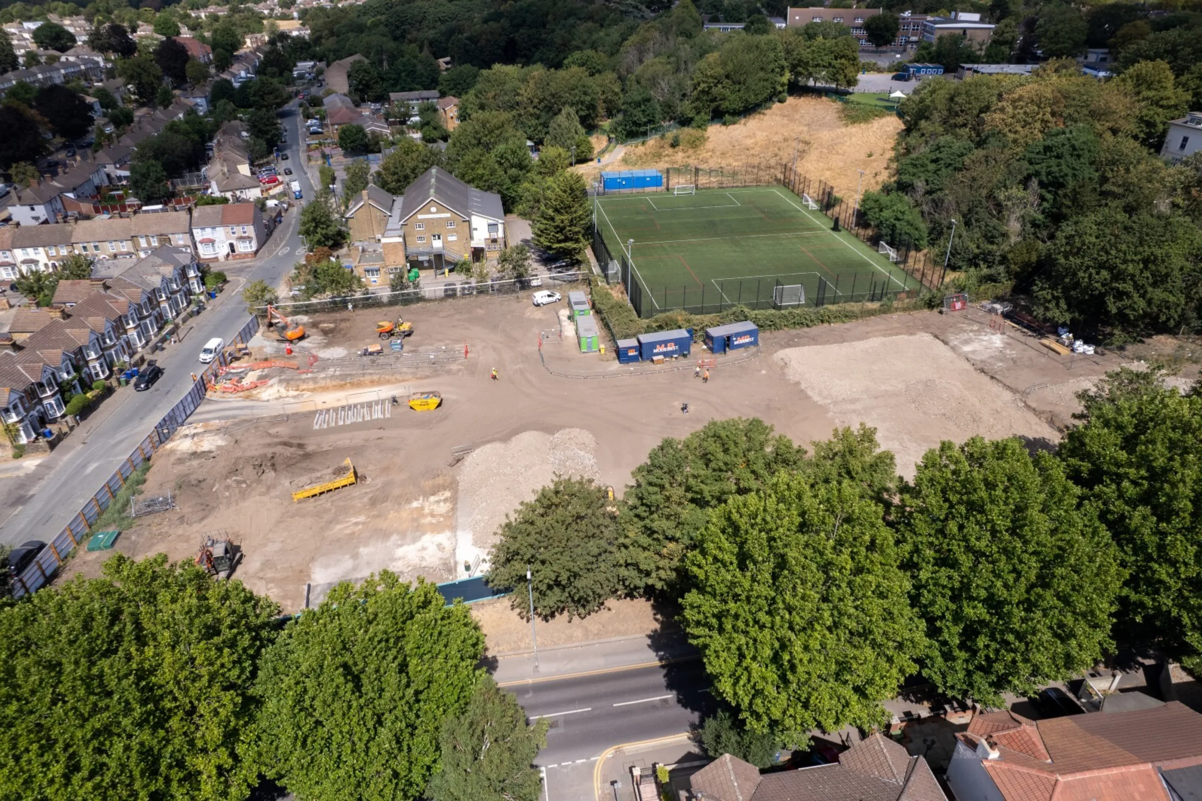 Hollybrook - Drone footage imagery of Dell Road, ground works have started - August 2026