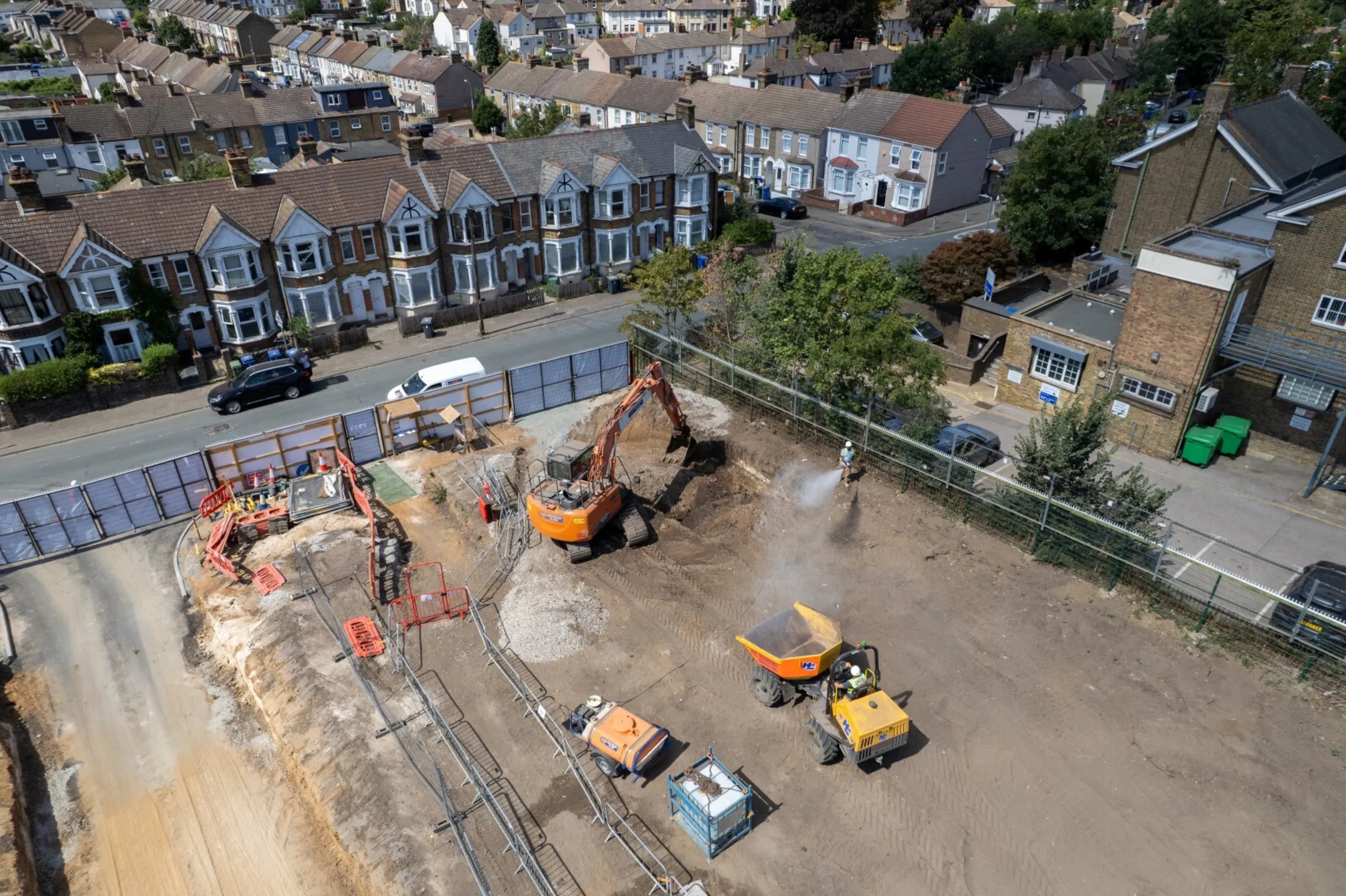 Hollybrook - Drone footage imagery of Dell Road, ground works have started - August 2026