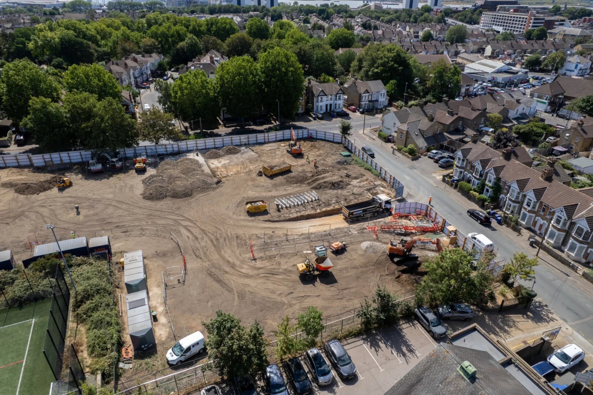 Hollybrook - Drone footage imagery of Dell Road, ground works have started - August 2026