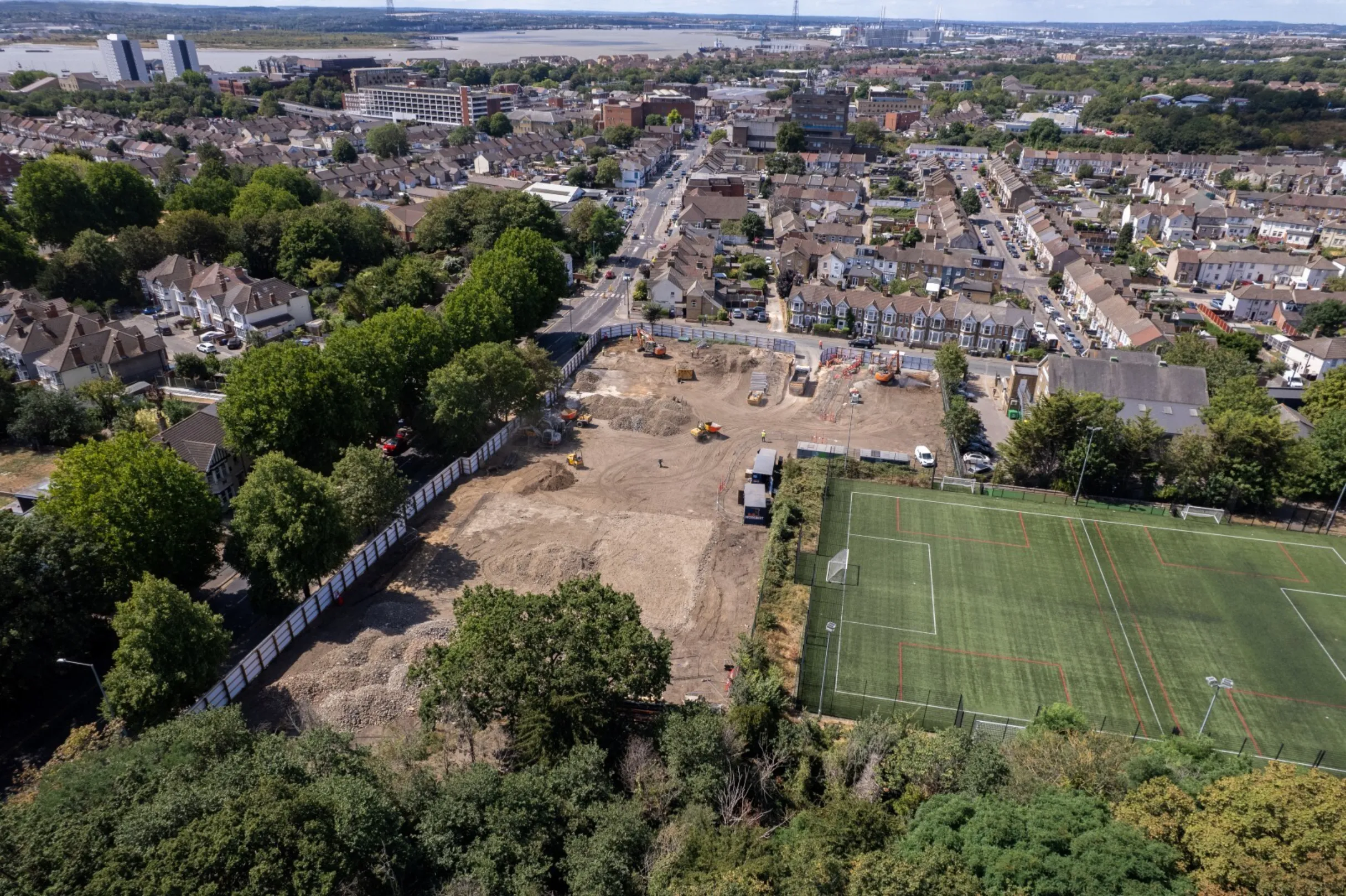 Hollybrook - Drone footage imagery of Dell Road, ground works have started - August 2026