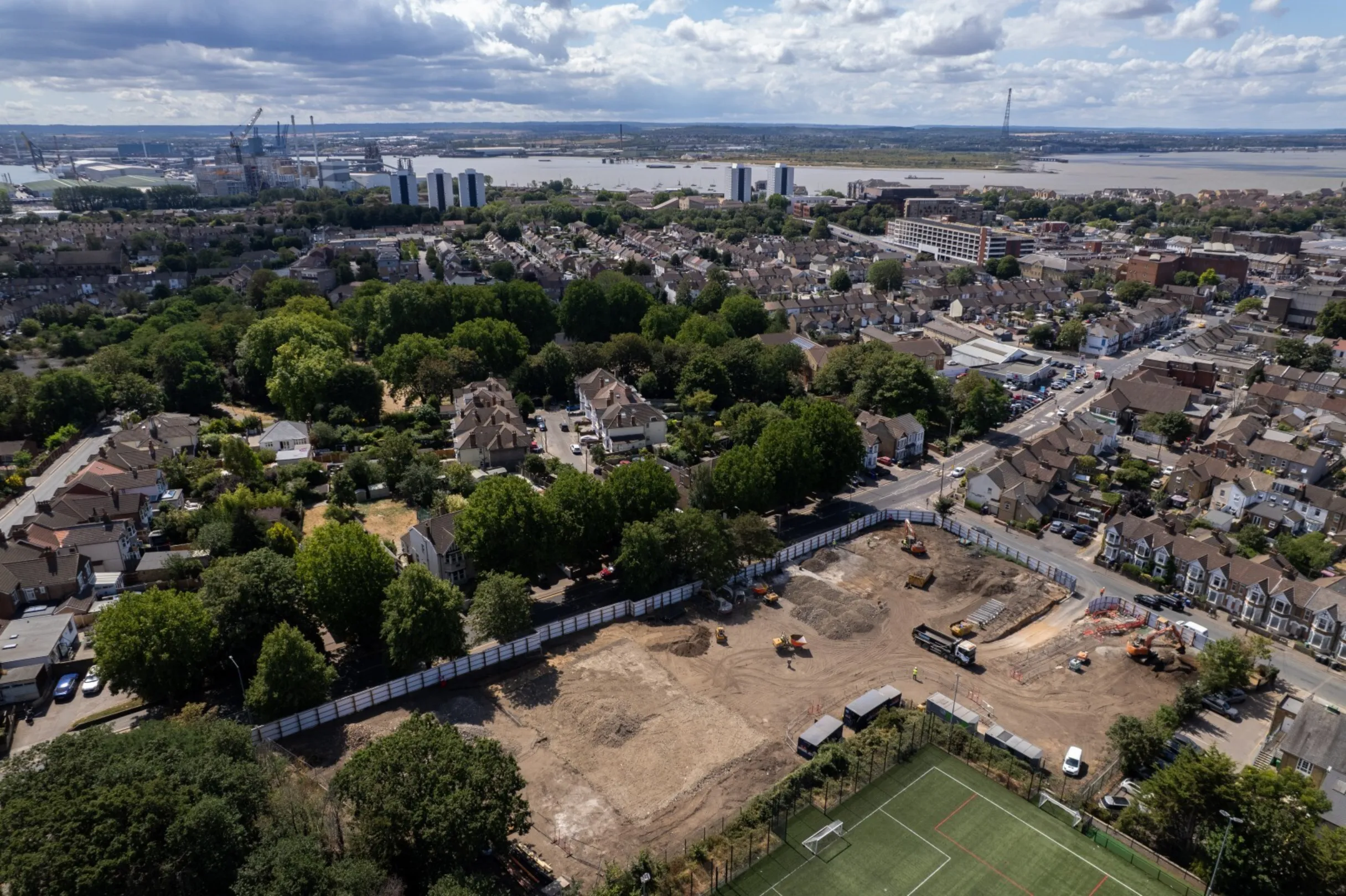 Hollybrook - Drone footage imagery of Dell Road, ground works have started - August 2026