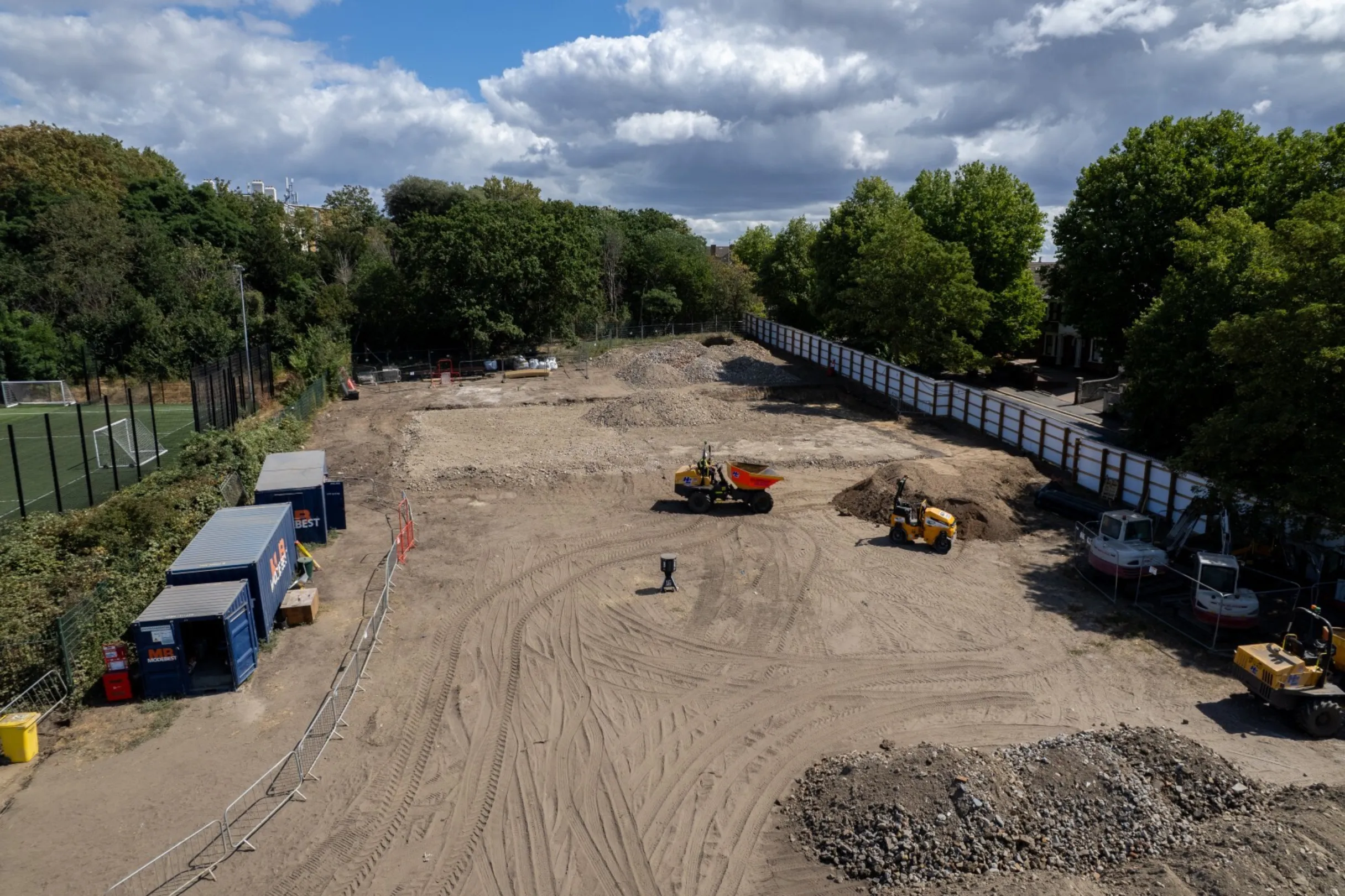 Hollybrook - Drone footage imagery of Dell Road, ground works have started - August 2026