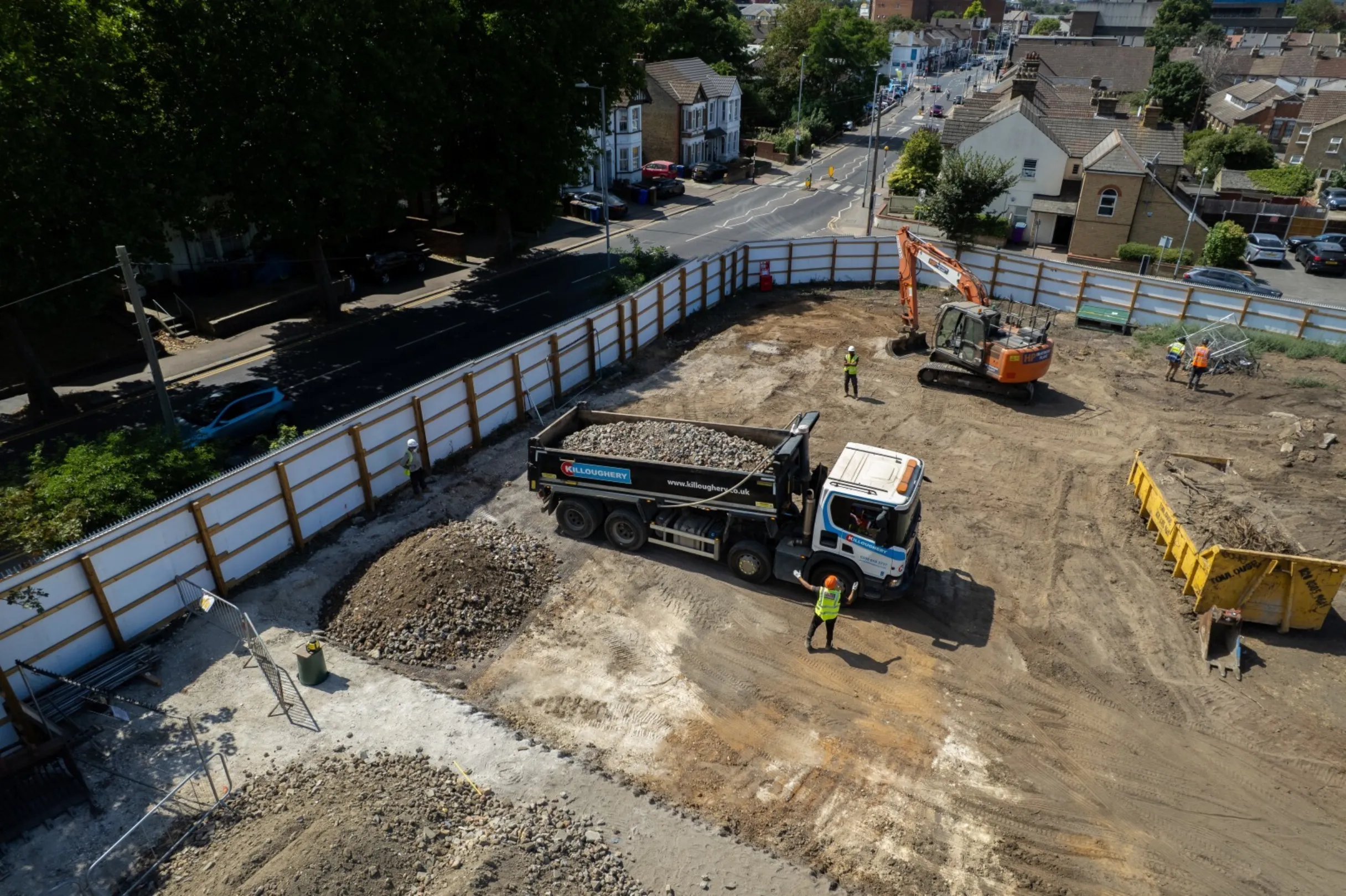Hollybrook - Drone footage imagery of Dell Road, ground works have started - August 2026