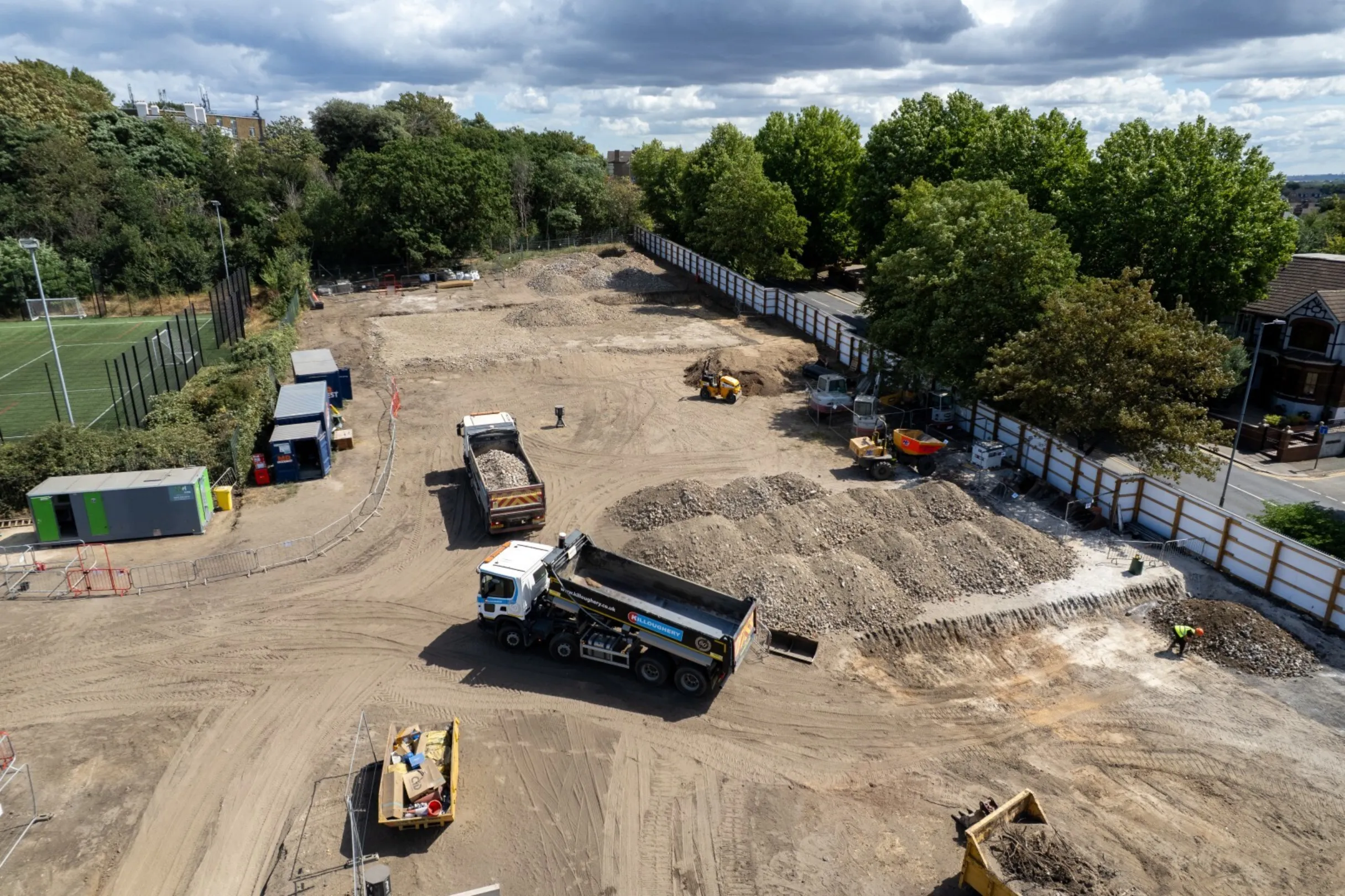 Hollybrook - Drone footage imagery of Dell Road, ground works have started - August 2026