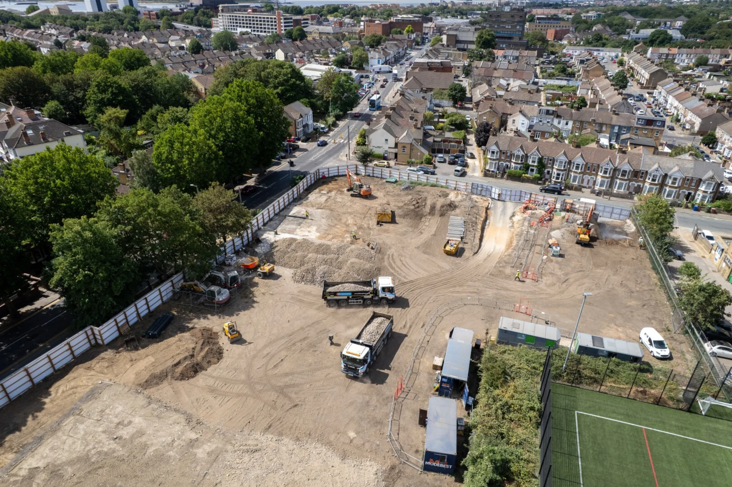 Hollybrook - Drone footage imagery of Dell Road, ground works have started - August 2026