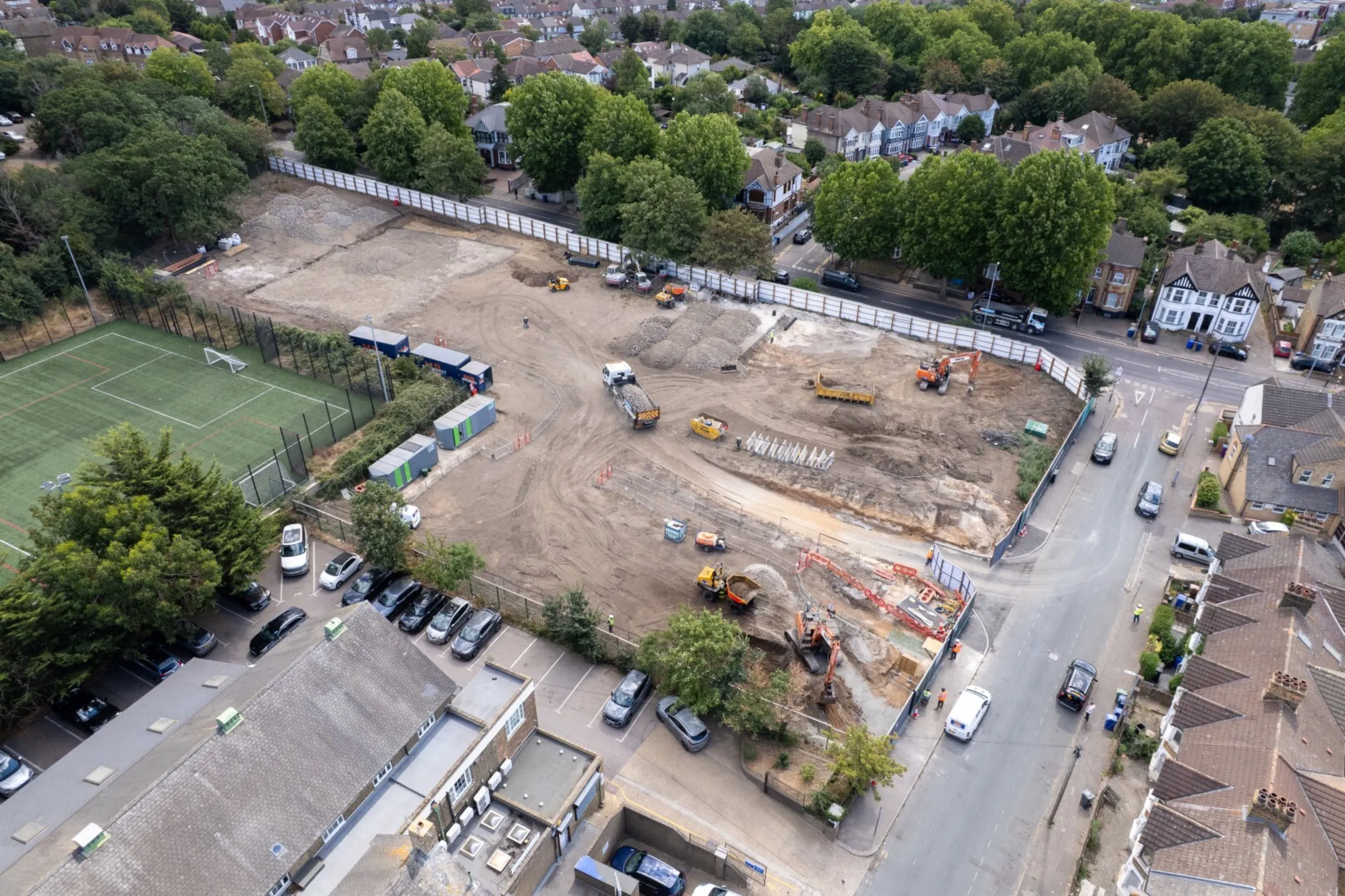 Hollybrook - Drone footage imagery of Dell Road, ground works have started - August 2026