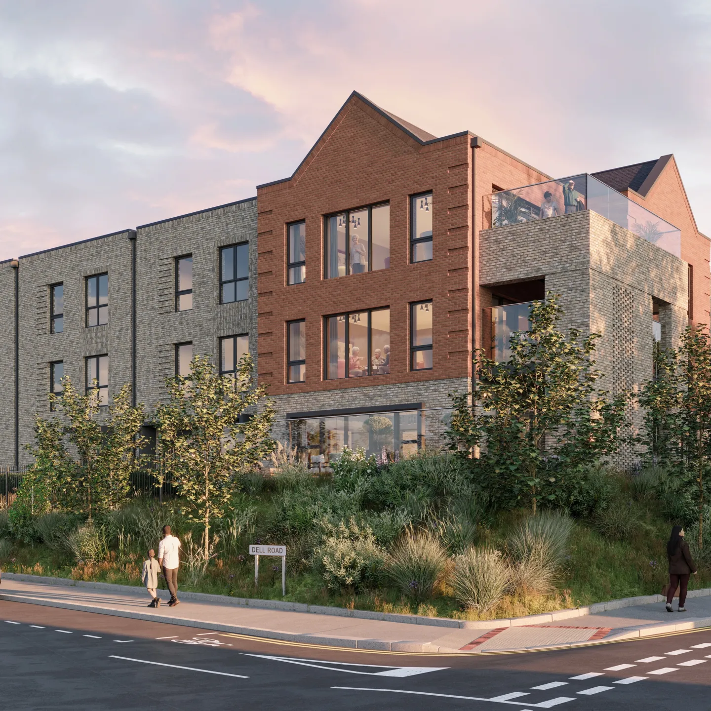 CGI of Dell Road, Thurrock