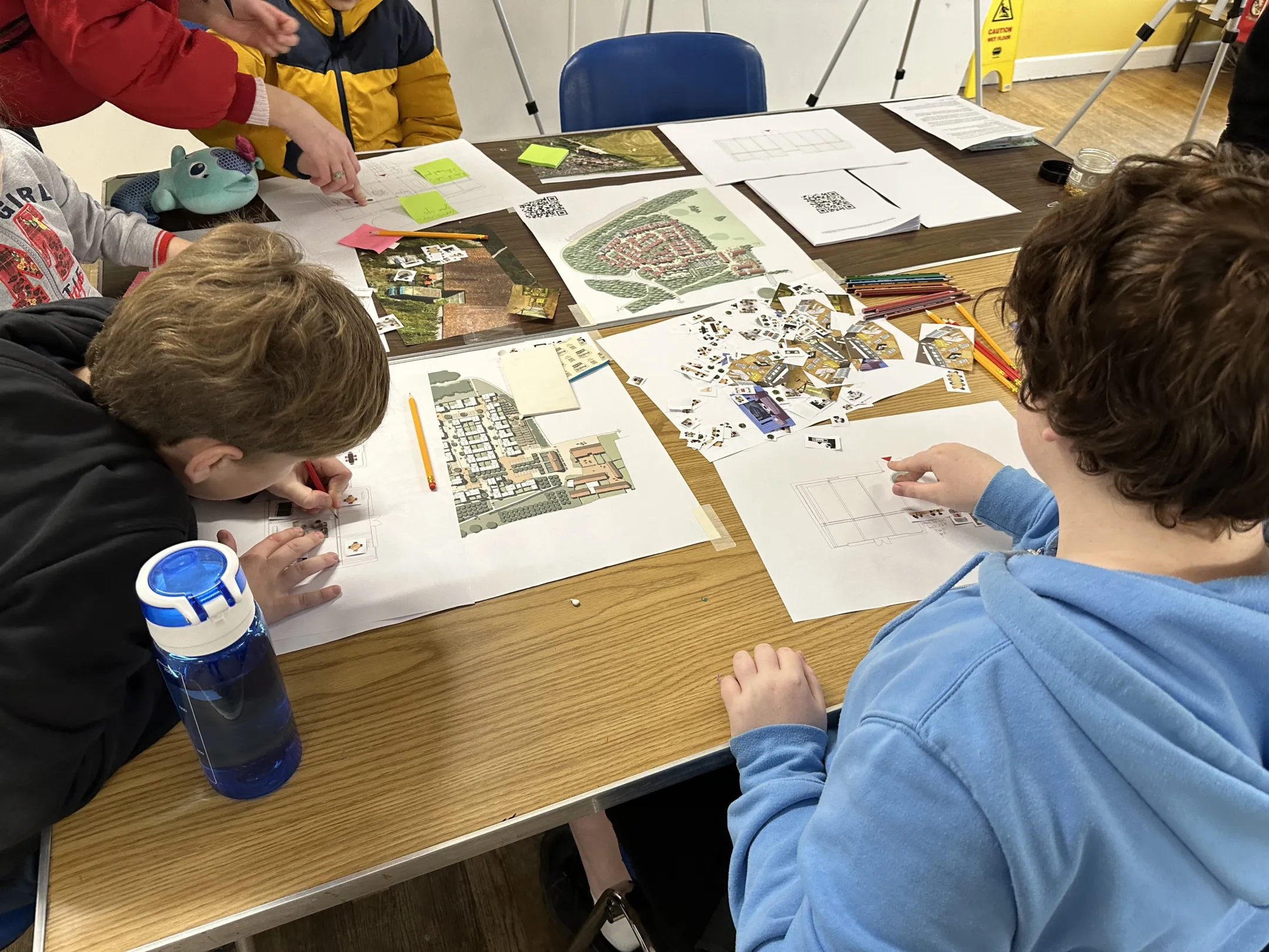 Public Consultation for Benfield Valley, kids drawing a skate park