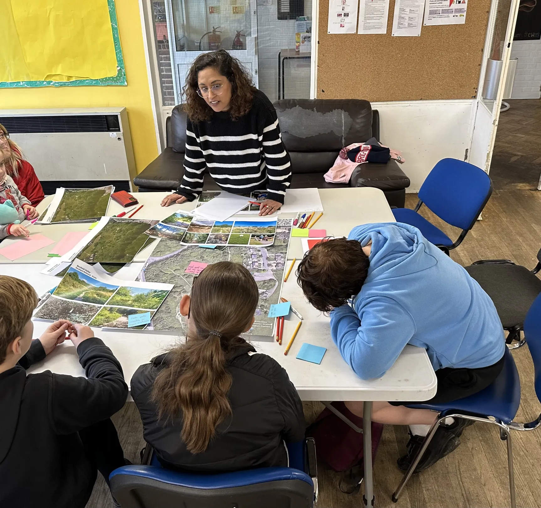 Public Consultation for Benfield Valley, kids drawing a skate park