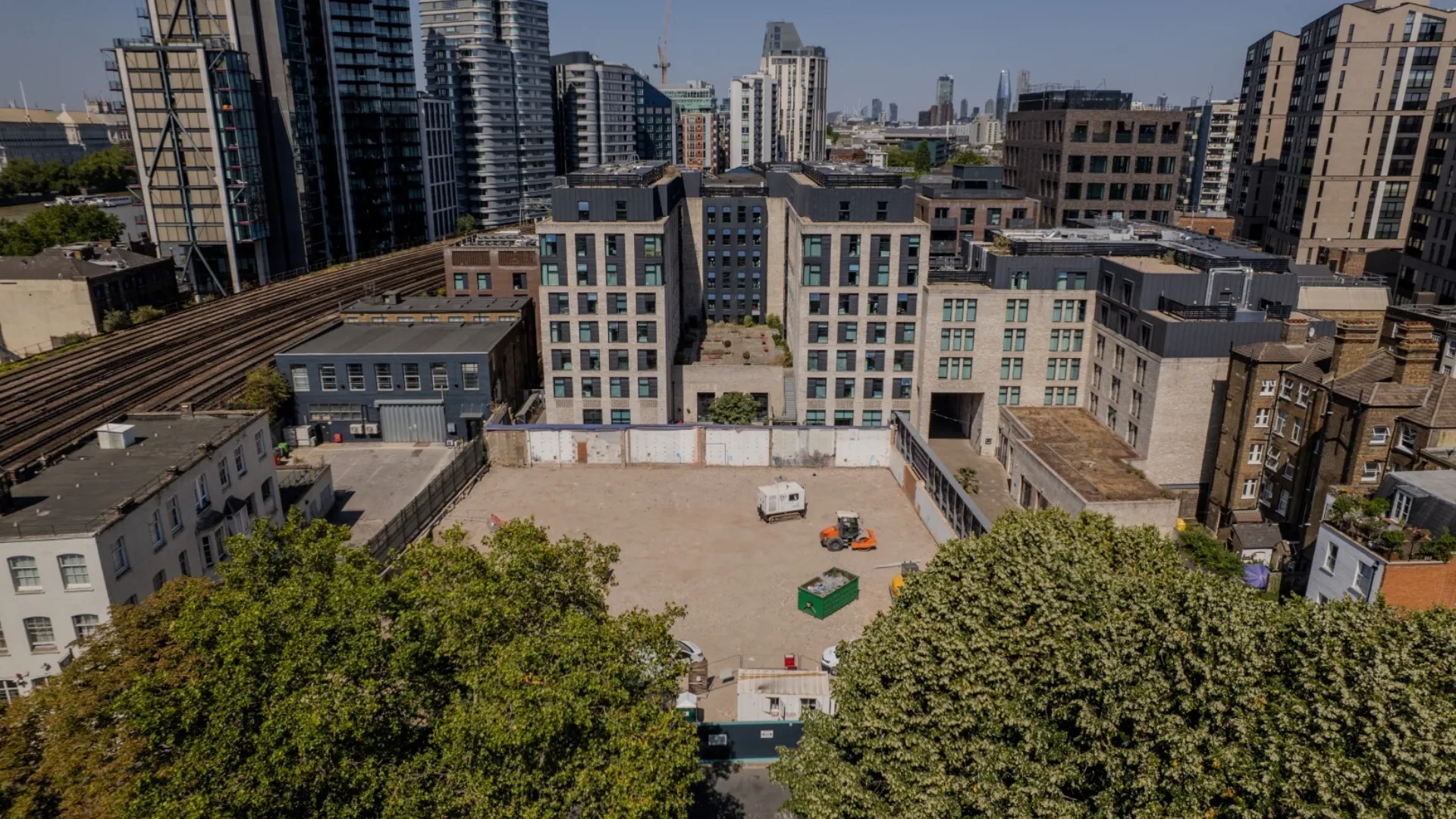 Glasshouse Walk - Drone footage aerial image of ground works in progress