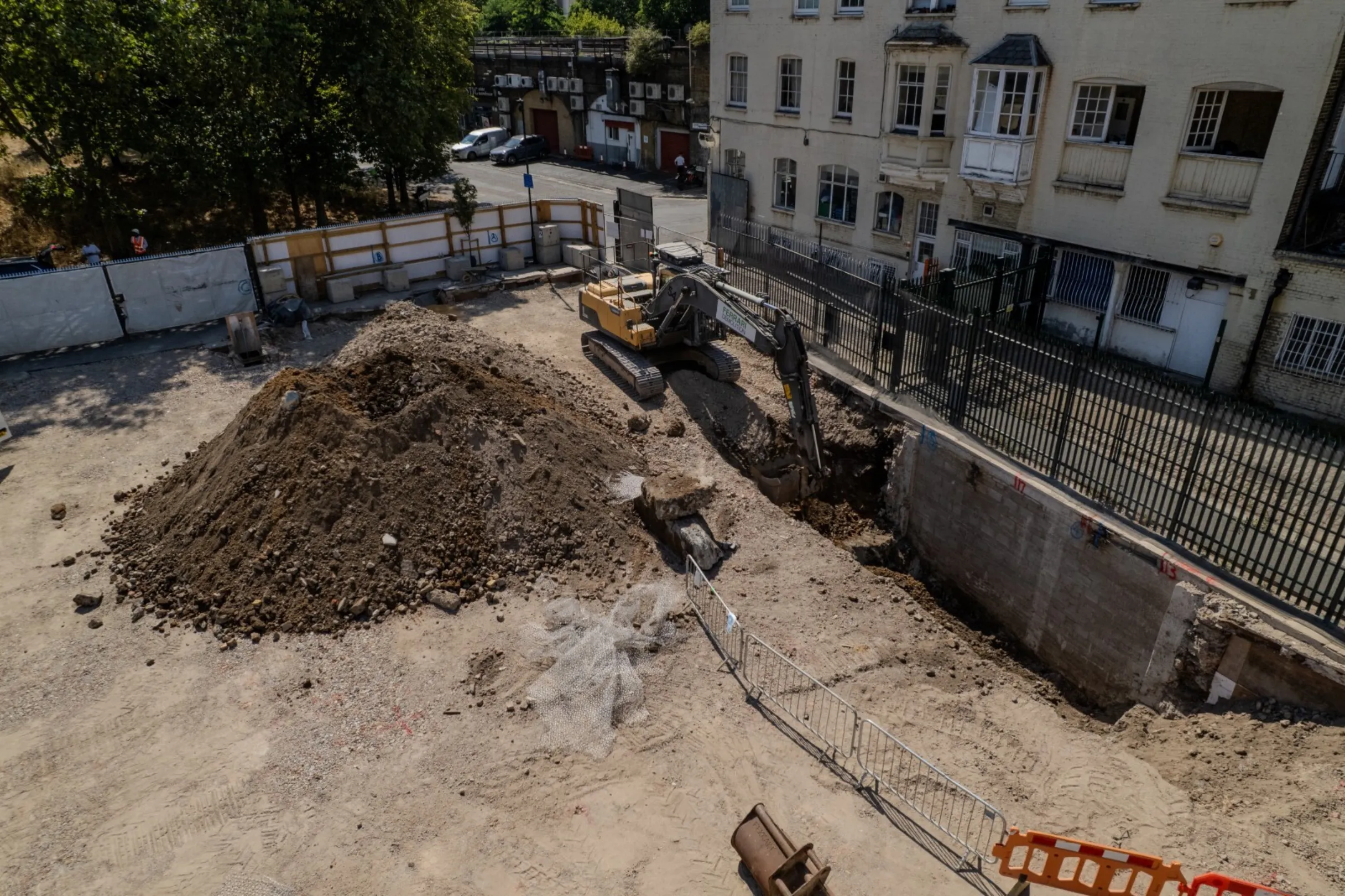 Glasshouse Walk - Drone footage aerial image of ground work in progress