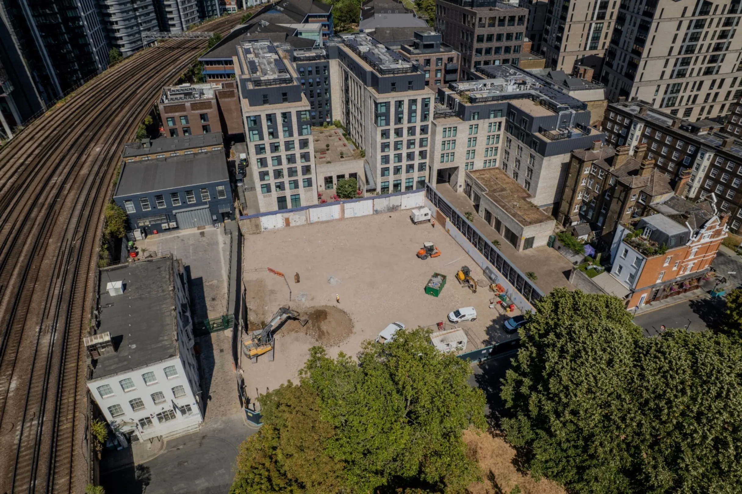 Glasshouse Walk - Drone footage aerial image of ground work in progress