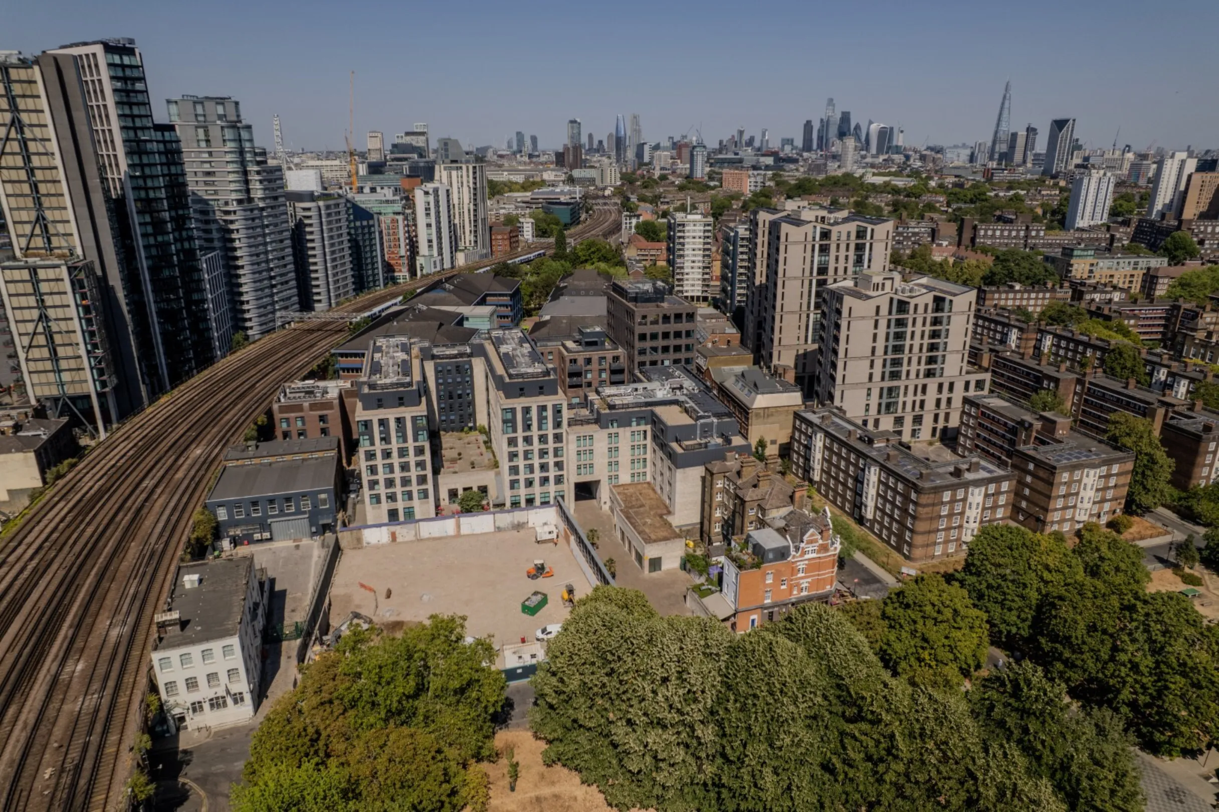 Glasshouse Walk - Drone footage aerial image of ground work in progress