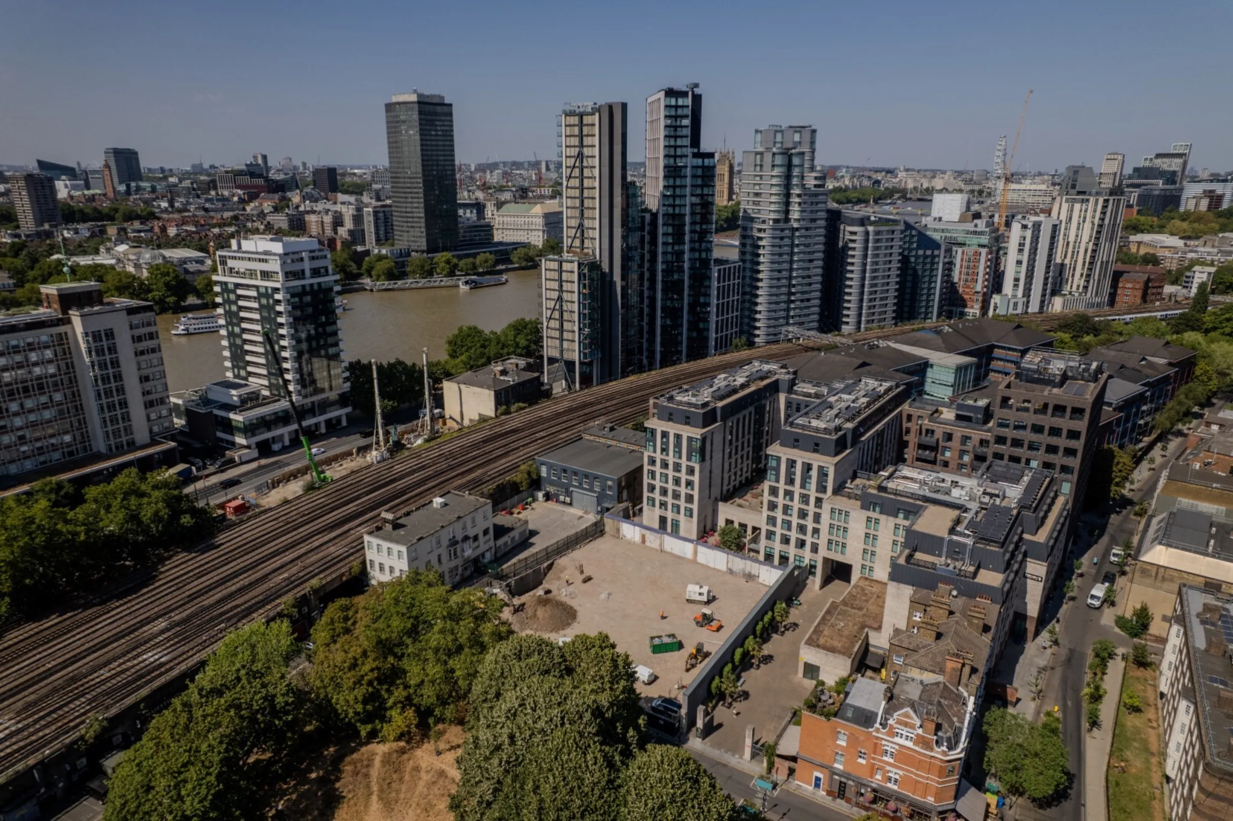 Glasshouse Walk - Drone footage aerial image of ground work in progress