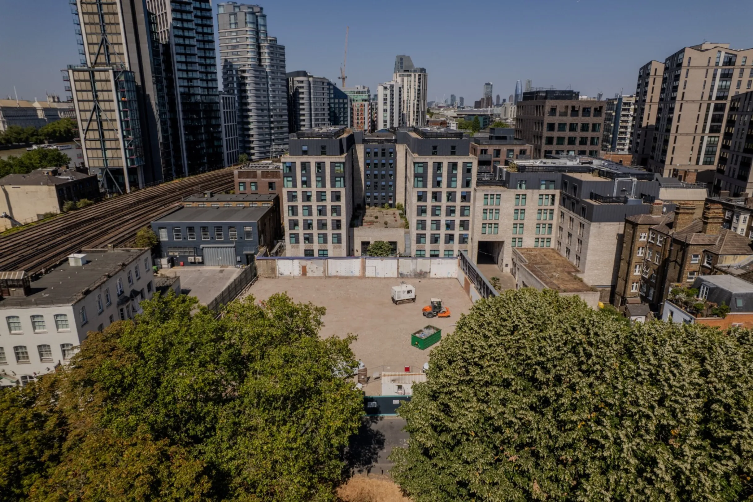 Glasshouse Walk - Drone footage aerial image of ground work in progress