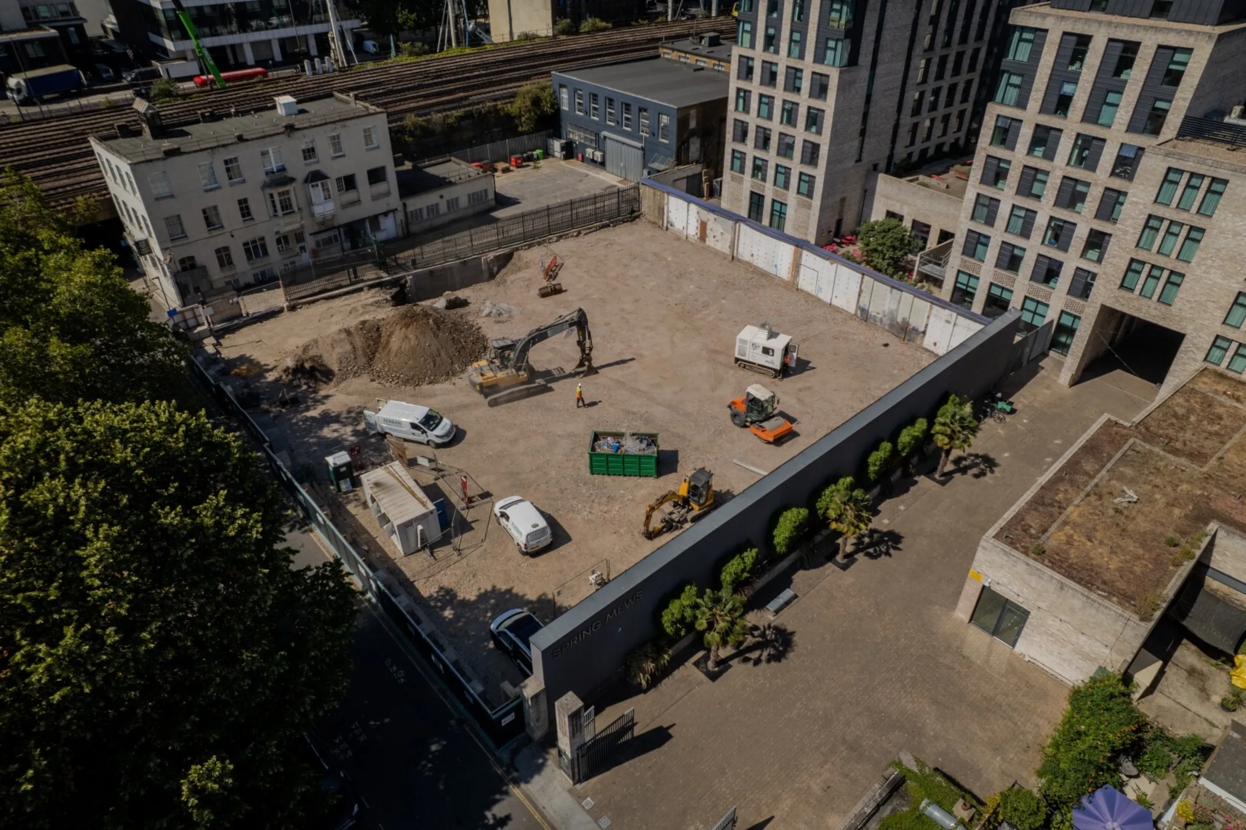 Glasshouse Walk - Drone footage aerial image of ground work in progress