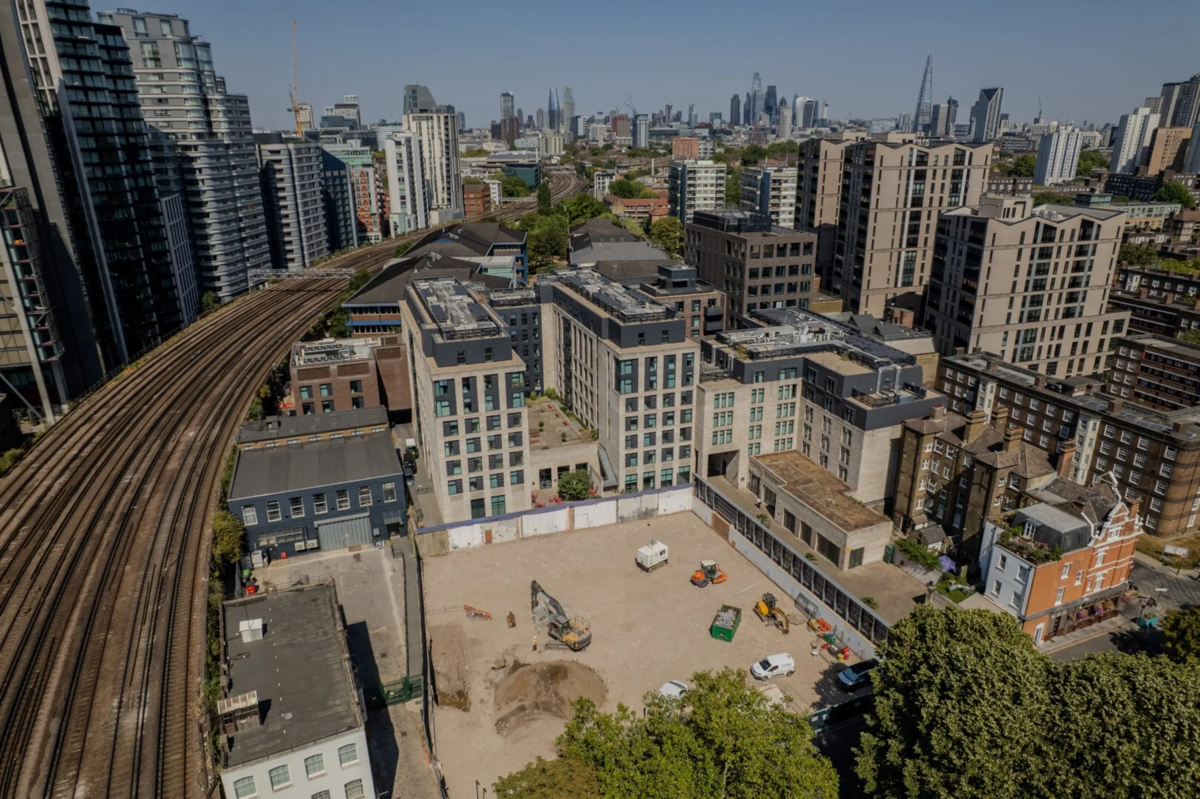 Glasshouse Walk - Drone footage aerial image of ground work in progress