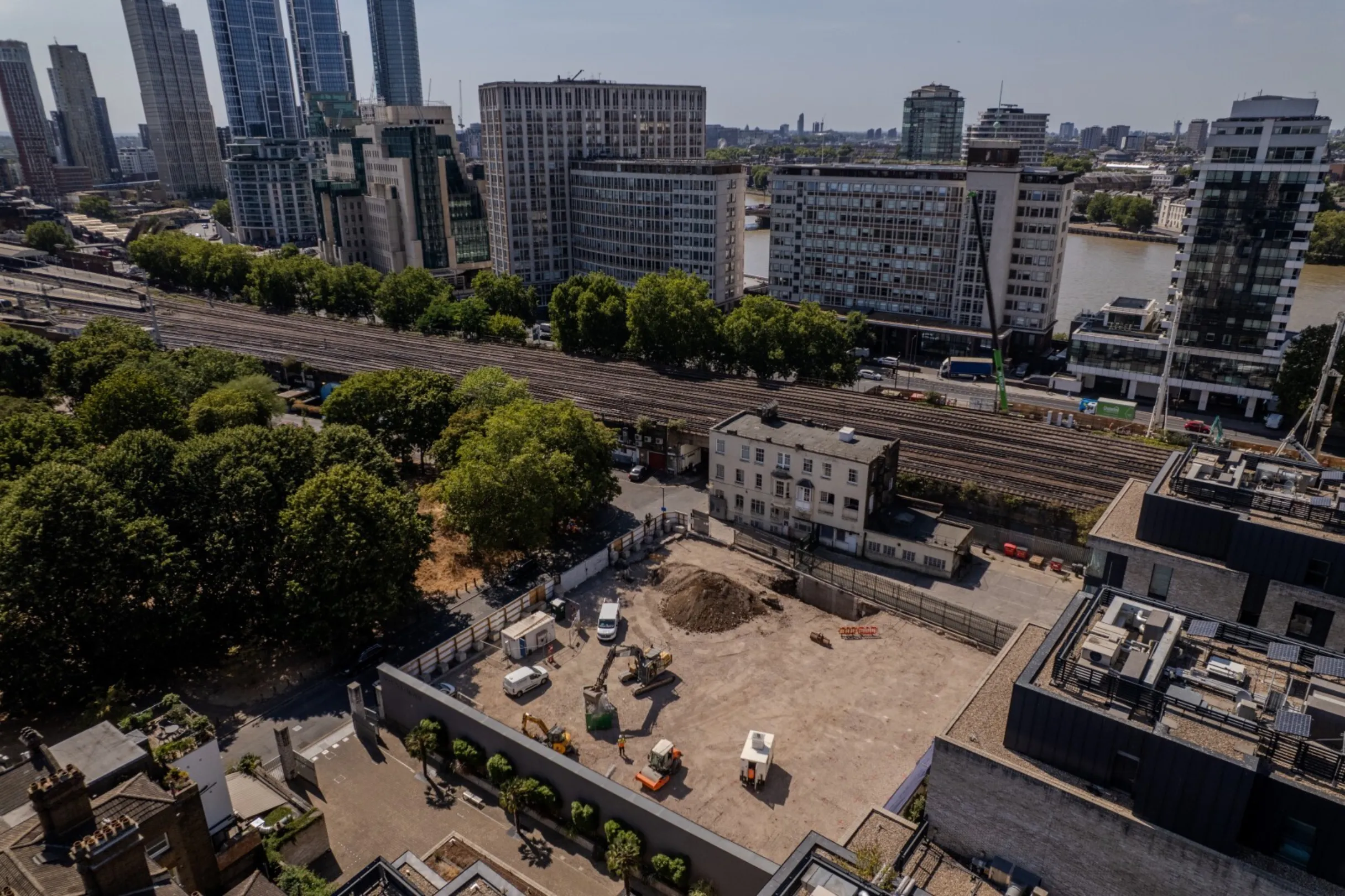 Glasshouse Walk - Drone footage aerial image of ground work in progress