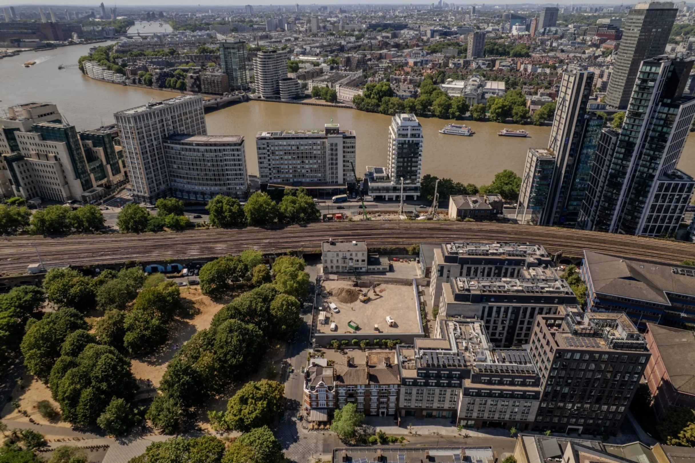 Glasshouse Walk - Drone footage aerial image of ground work in progress