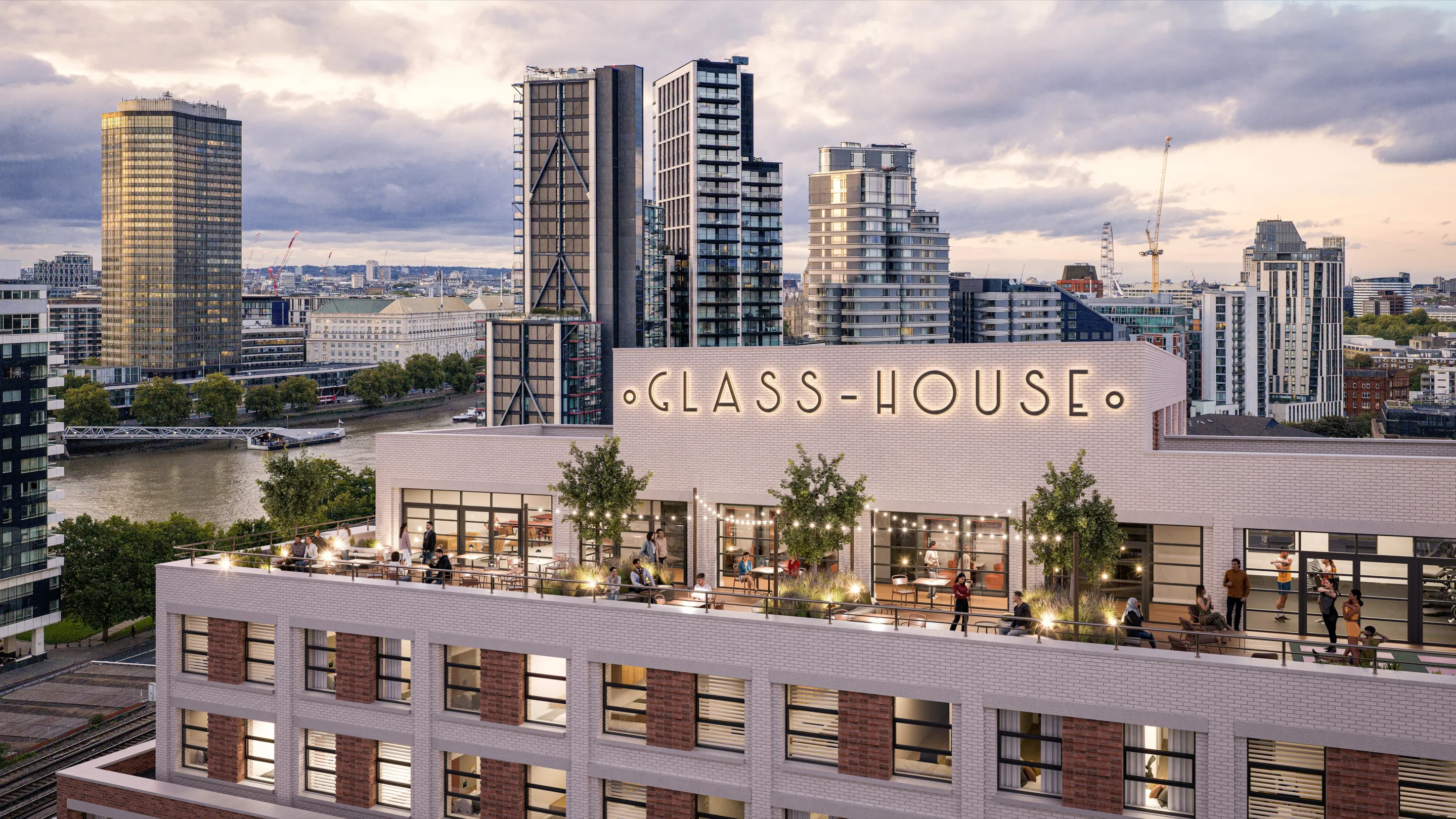 CGI Image of Glass House Walk, Vauxhall