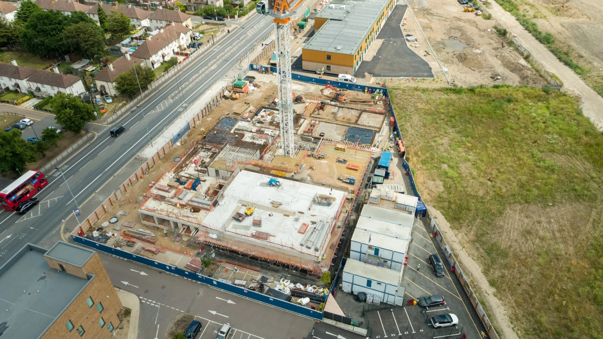 A new build construction site