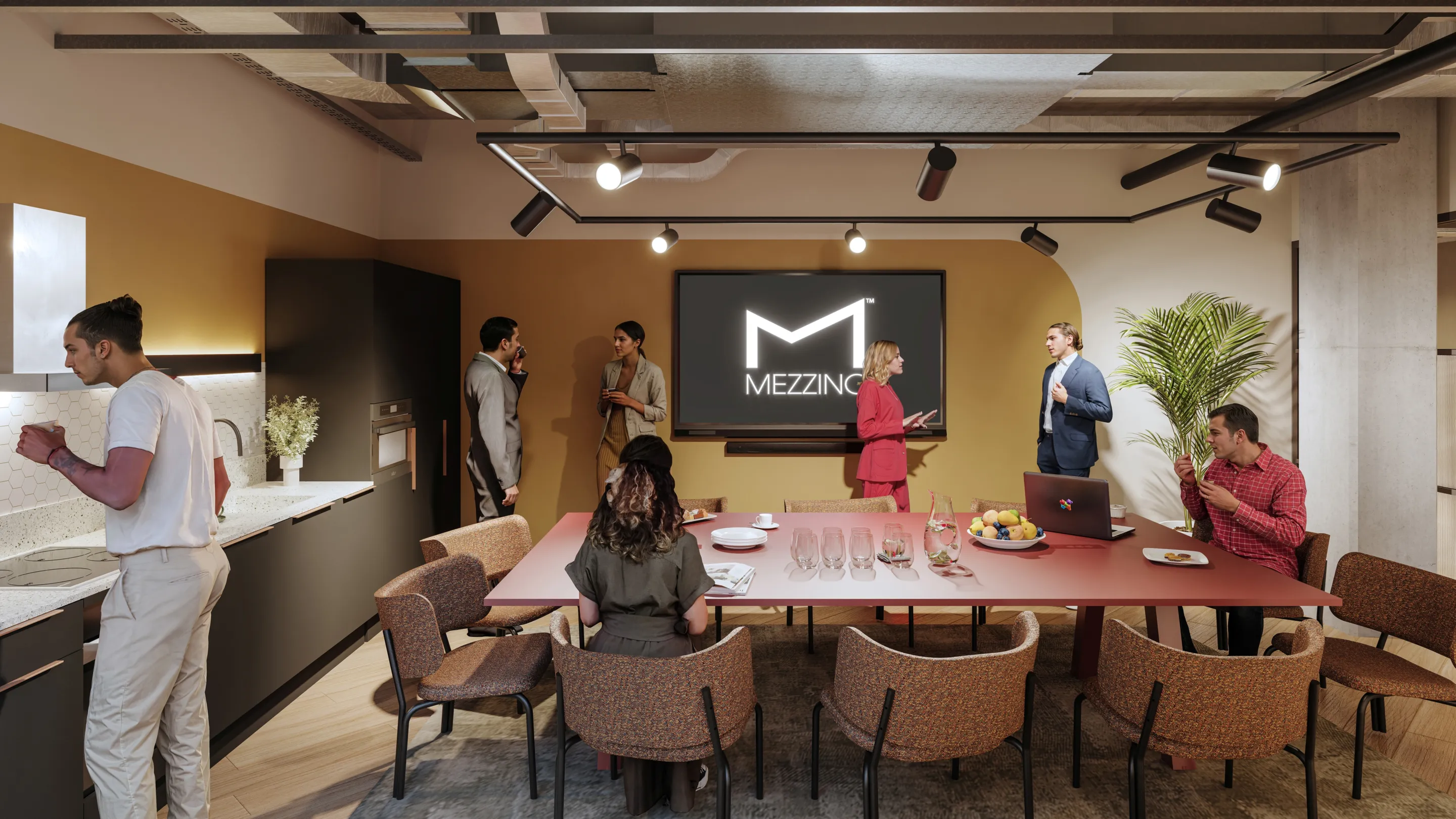 CGI image of the amenity space on the ground floor at Signal House, Wimbledon